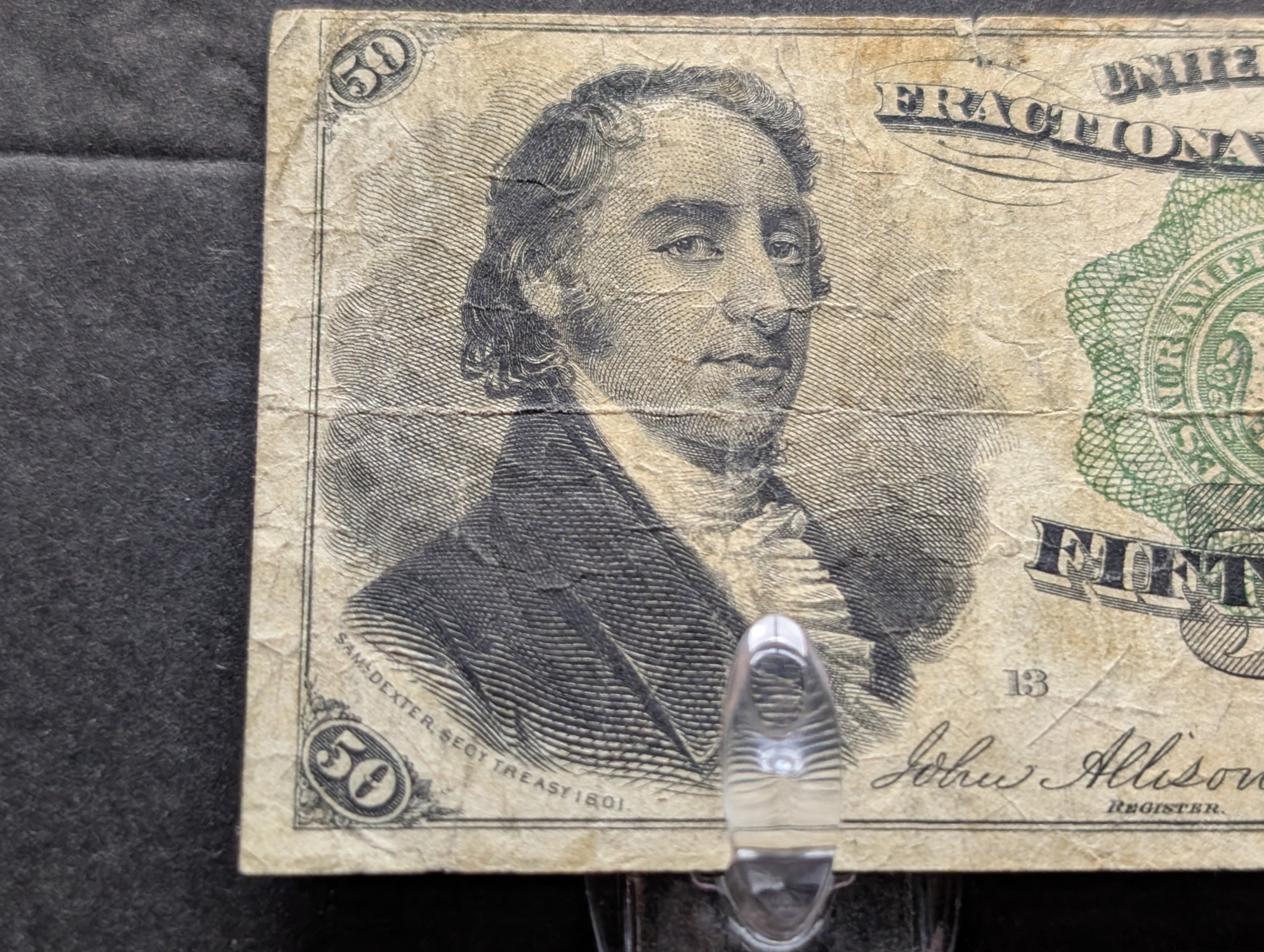 1873 United States 50 Cent Fractional Currency Note - Better Note