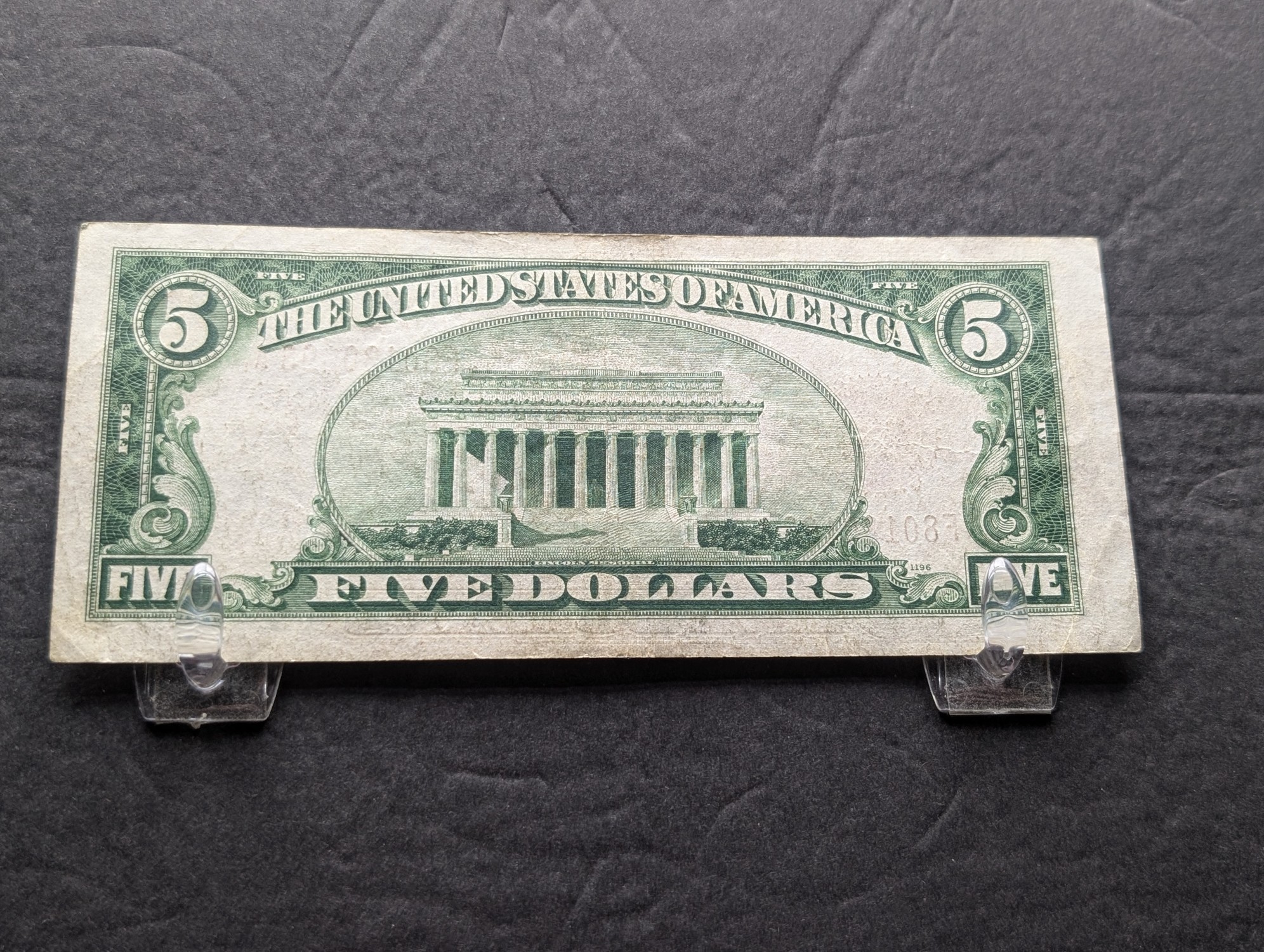 1928 C Series $5 United States Red Seal Note - Very Nice Note