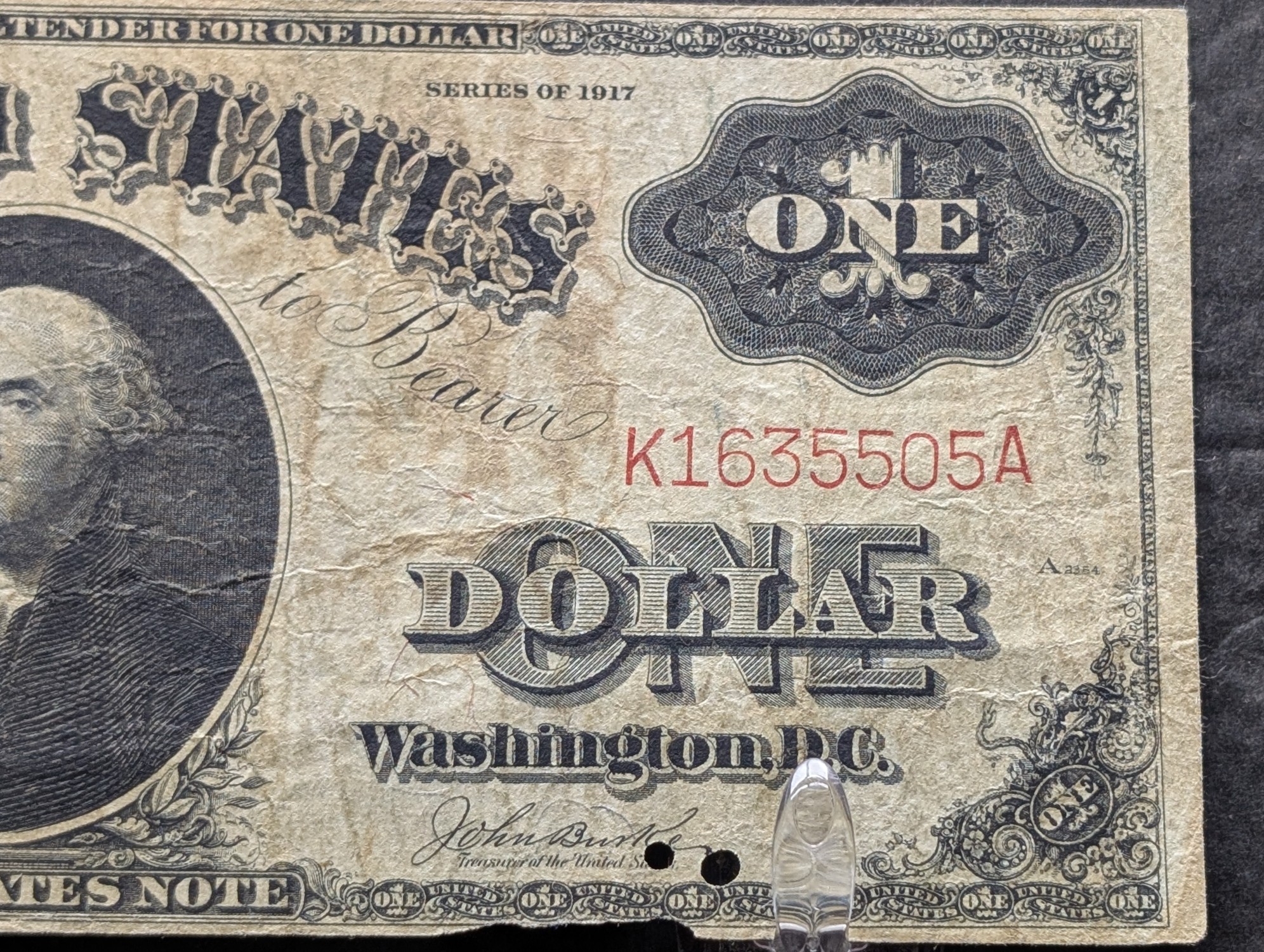 1917 Series $1 United States Red Seal Note