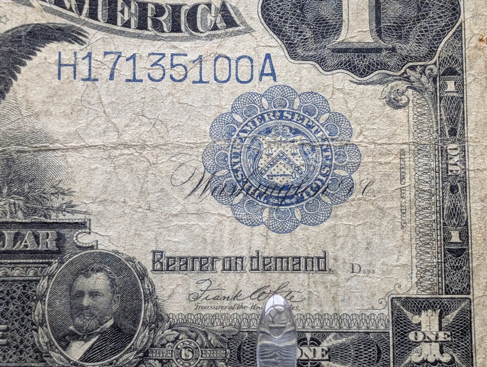1899 Series United States $1 Black Eagle Silver Certificate