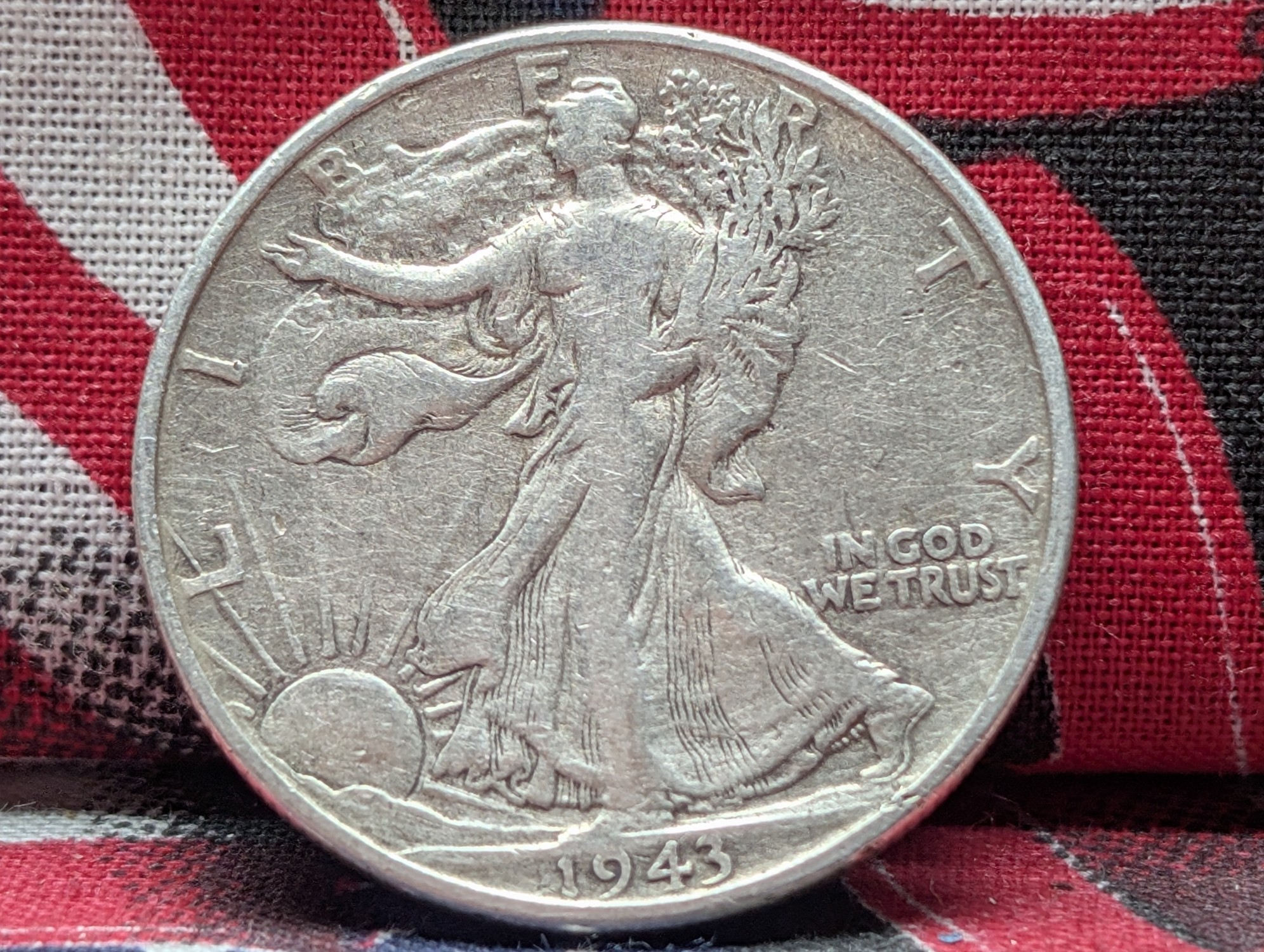 1943 Walking Liberty Half Dollar, 90% Silver, 83 Years old