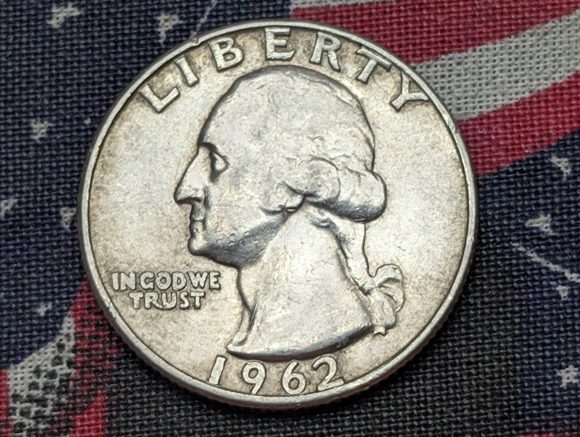 1962-D Washington Quarter, 90% Silver, 64 Years old