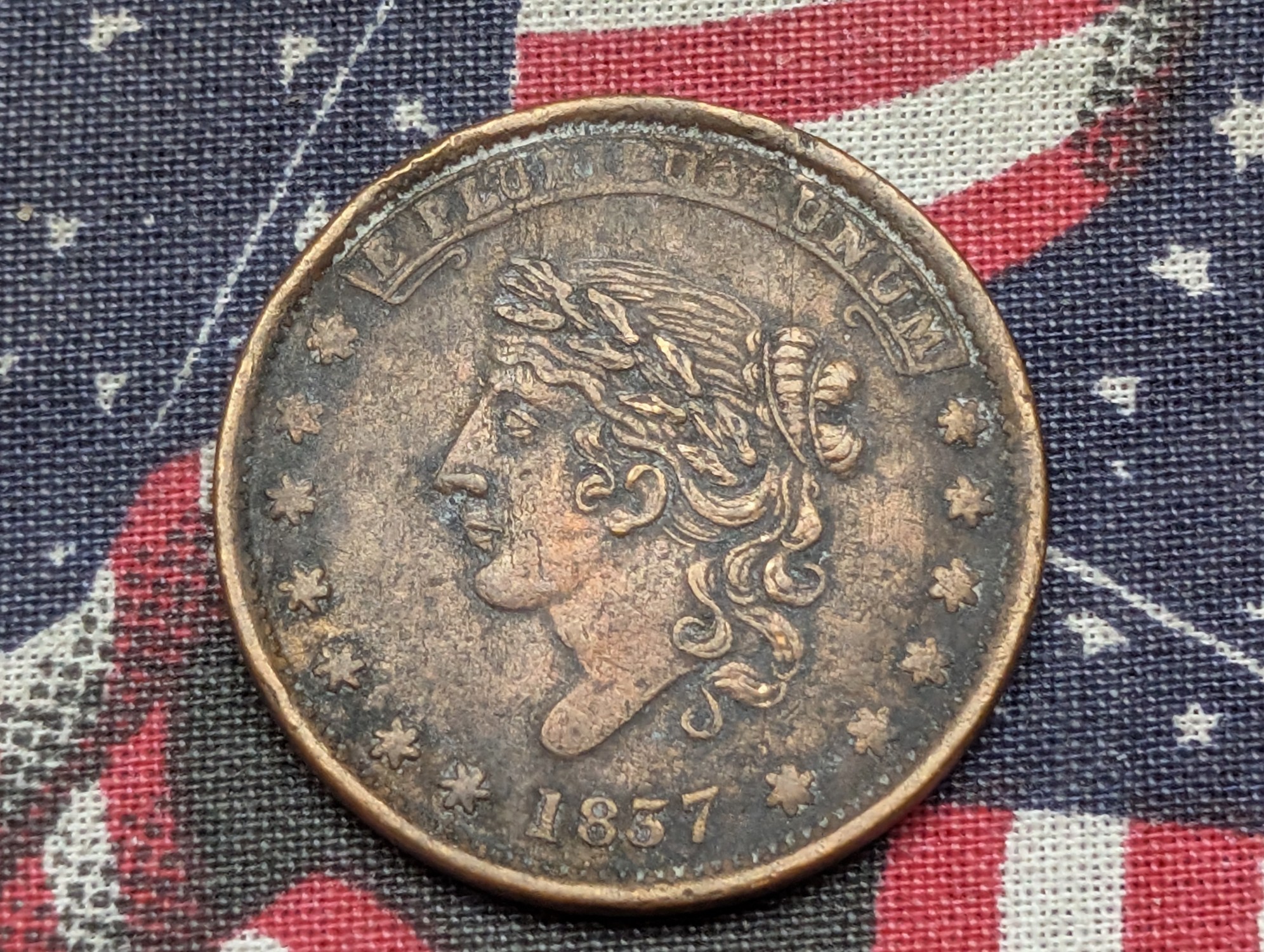 1837 Millions For Defence Not One Cent HARD TIMES TOKEN, 190 Years Old!