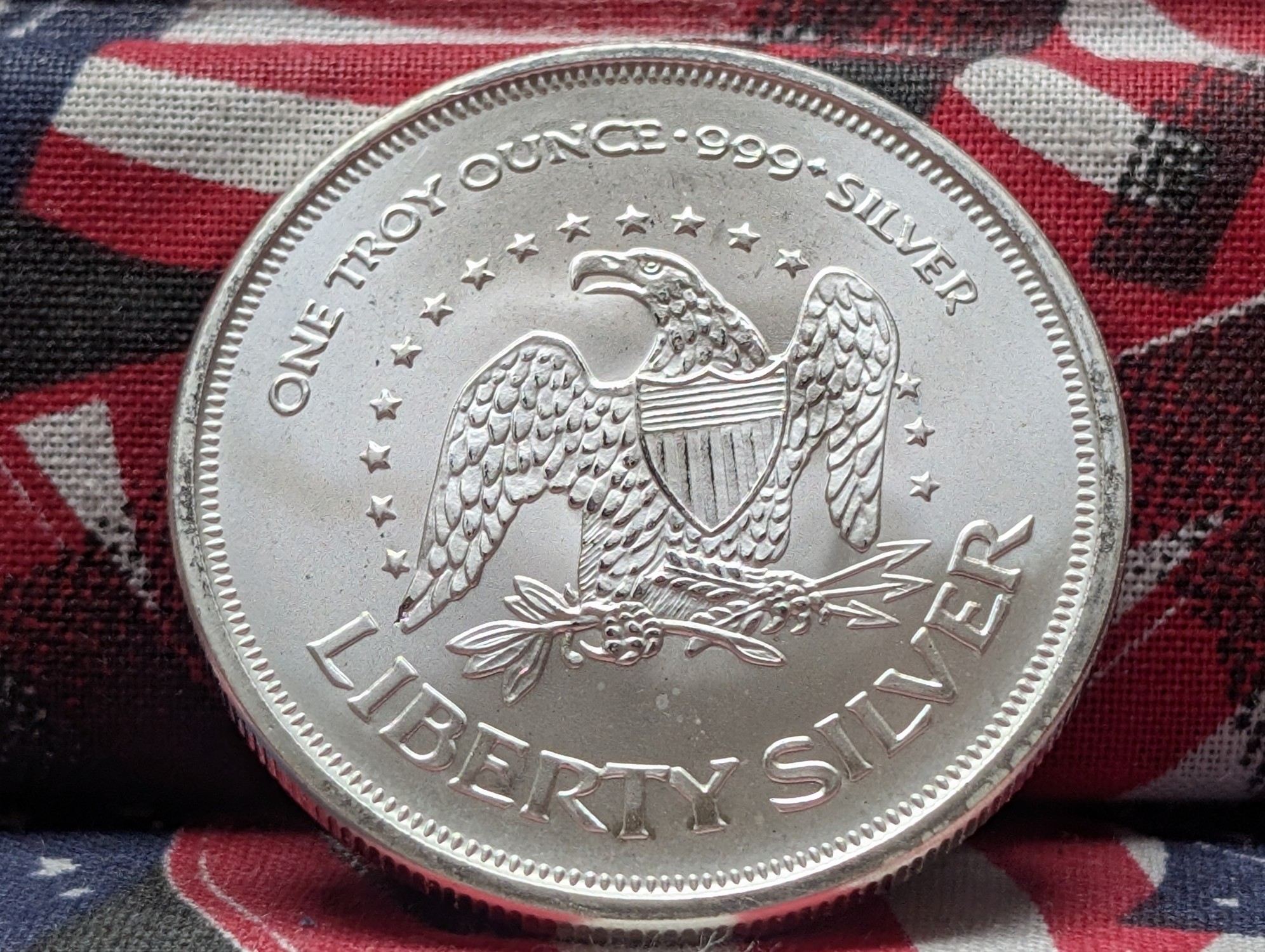 1 Troy Ounce .999 Silver, A-Mark/Liberty Bell, BU