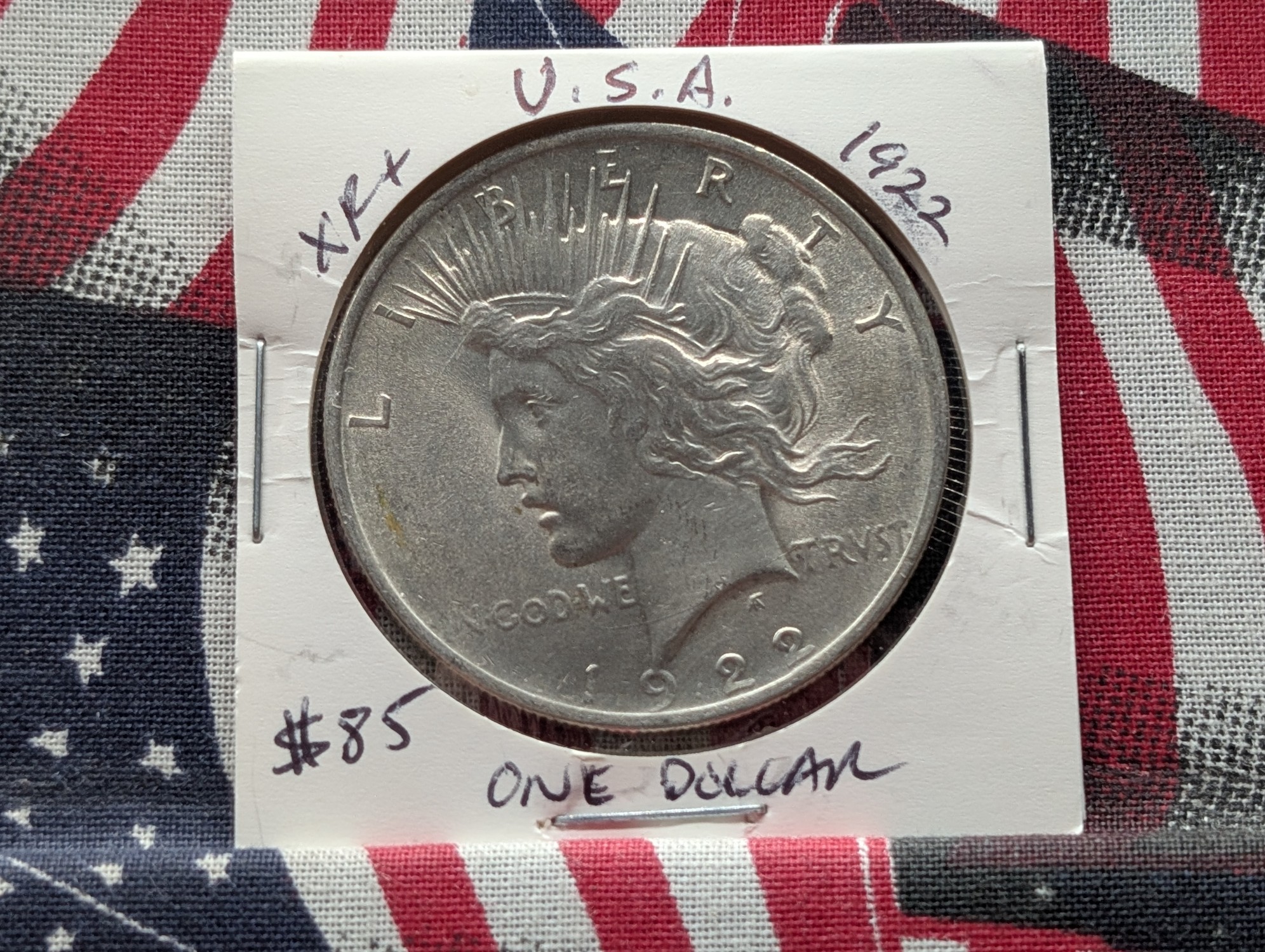 1922 Peace 90% Silver Dollar