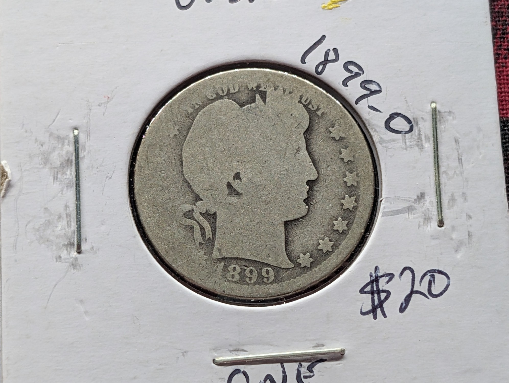 1899-O Barber 90% Silver Quarter
