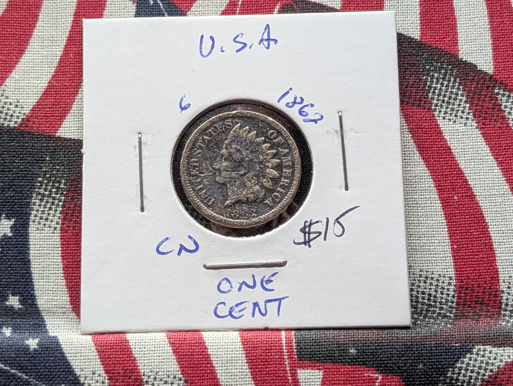 1862 Copper Nickel Indian Head Cent - Civil War Era!