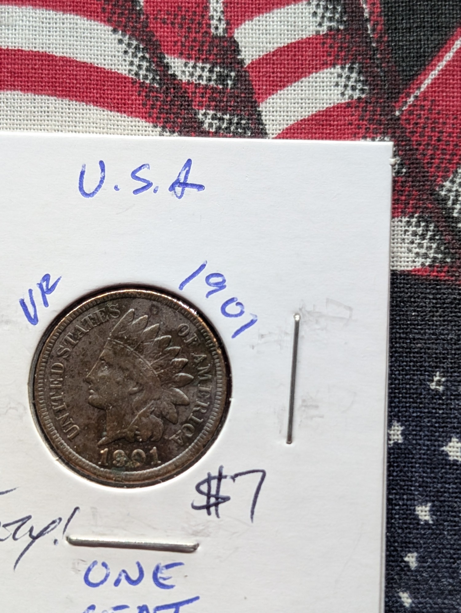 1901 & 1903 Indian Head Cents - Full Liberty w/Diamonds!