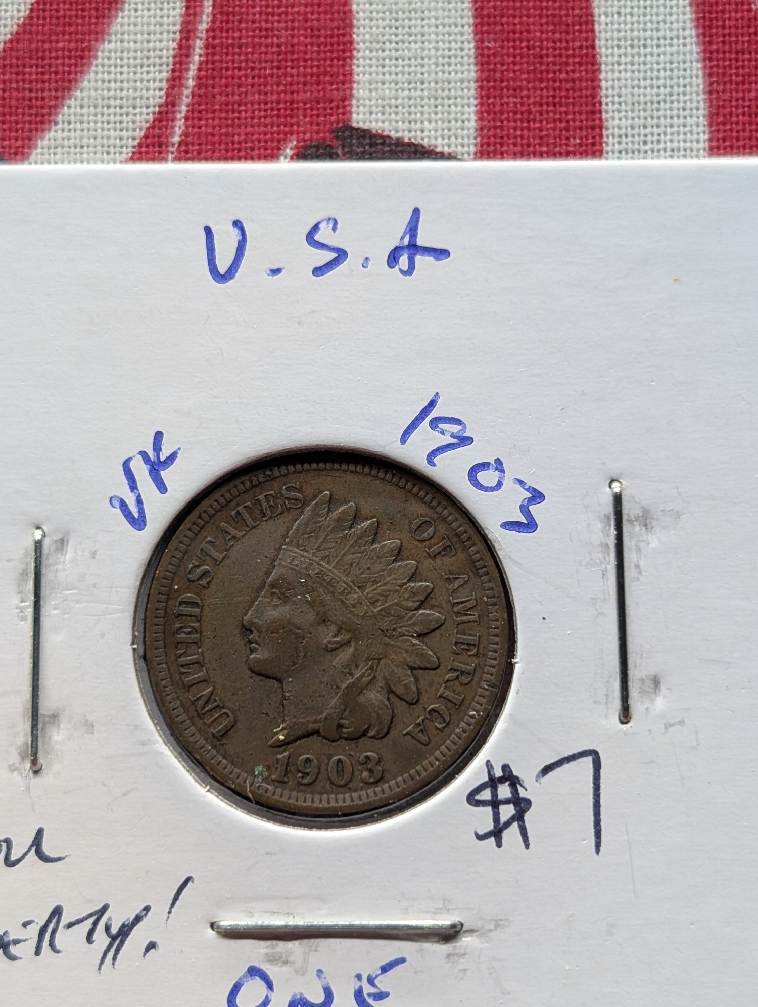 1901 & 1903 Indian Head Cents - Full Liberty w/Diamonds!