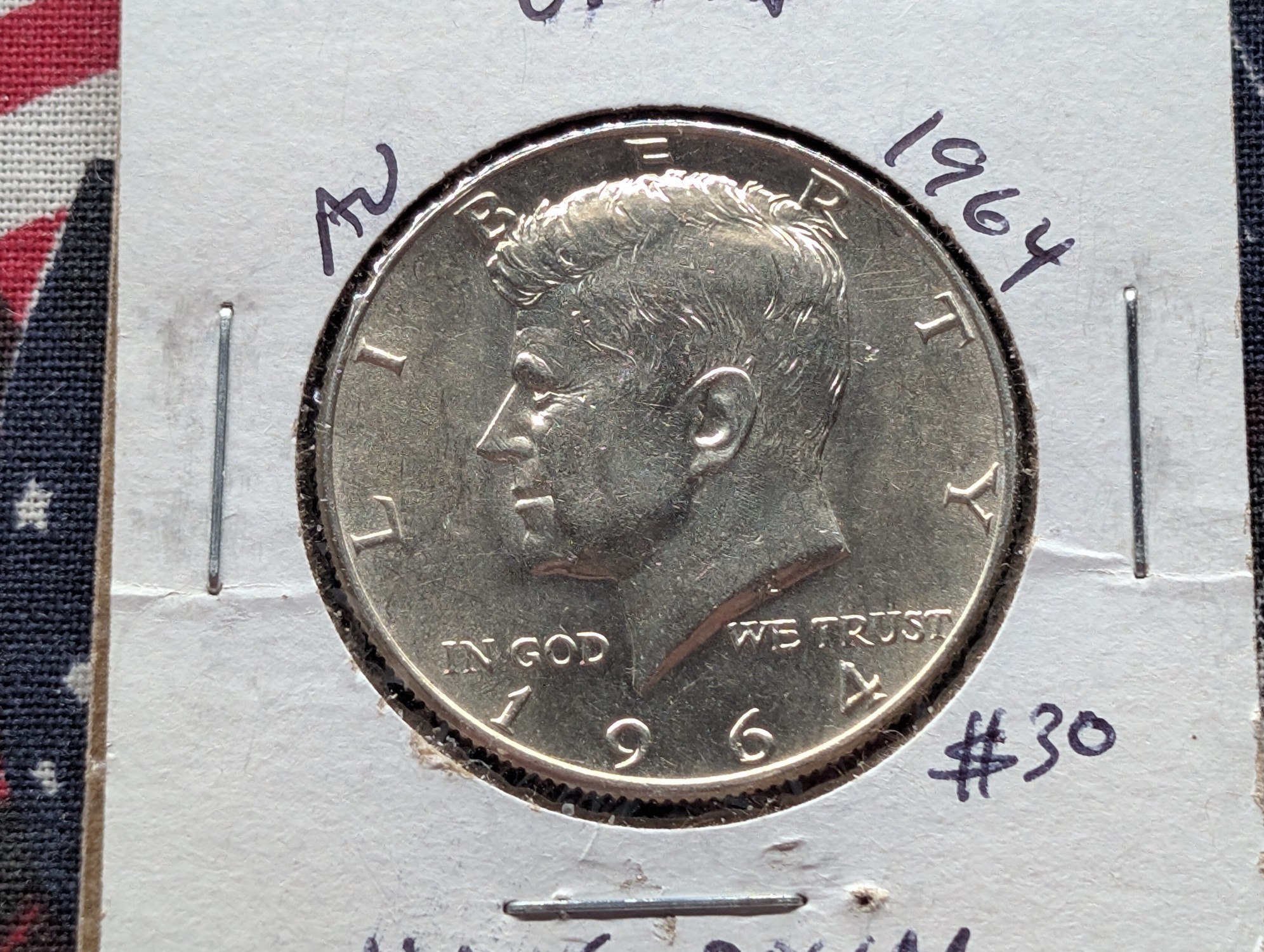 1964 Kennedy 90% Silver Half Dollar