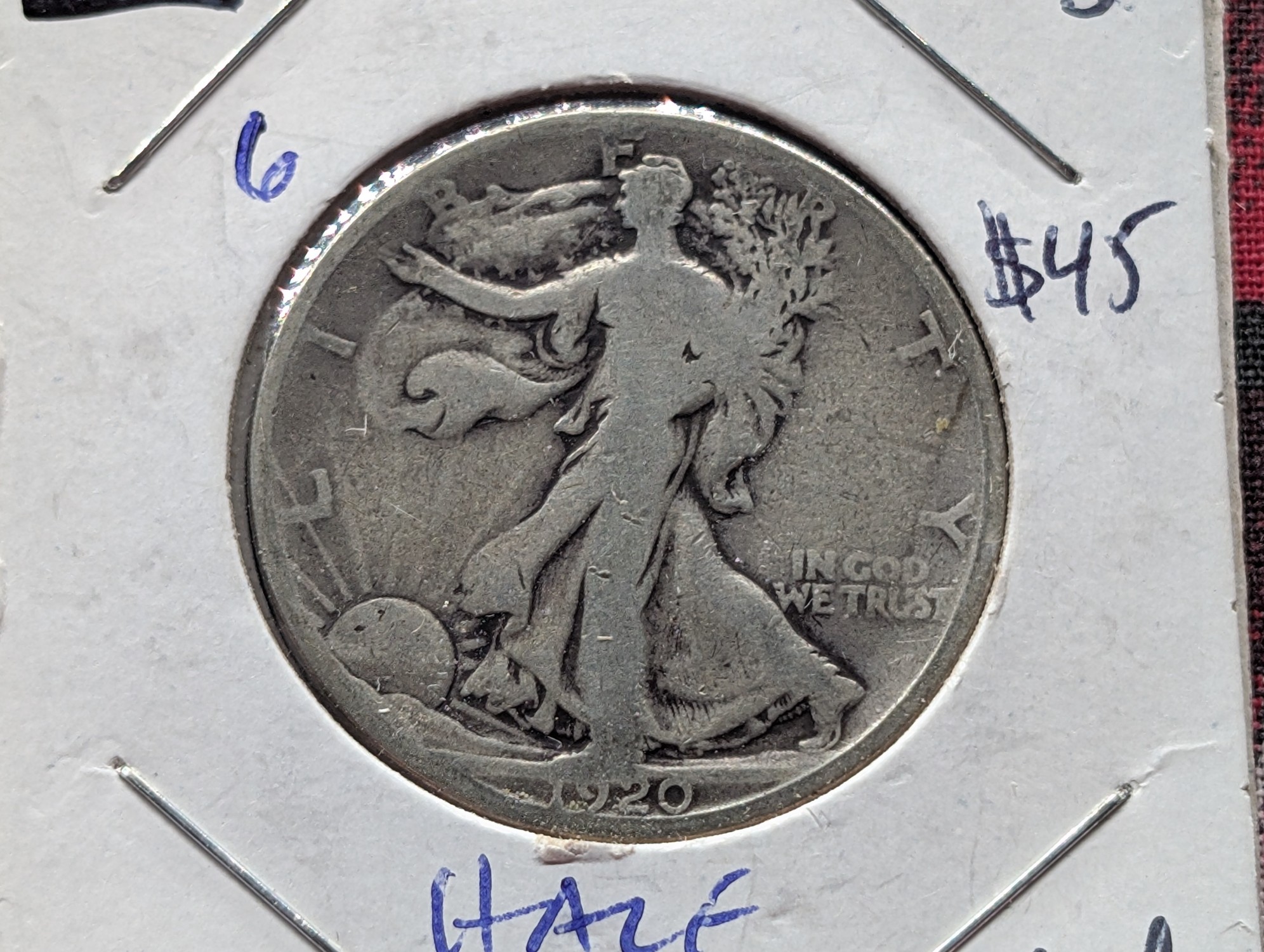 1920-S Walking Liberty 90% Silver Half Dollar