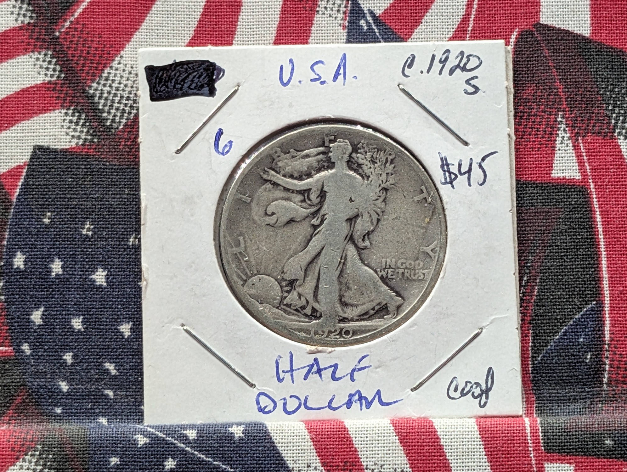 1920-S Walking Liberty 90% Silver Half Dollar