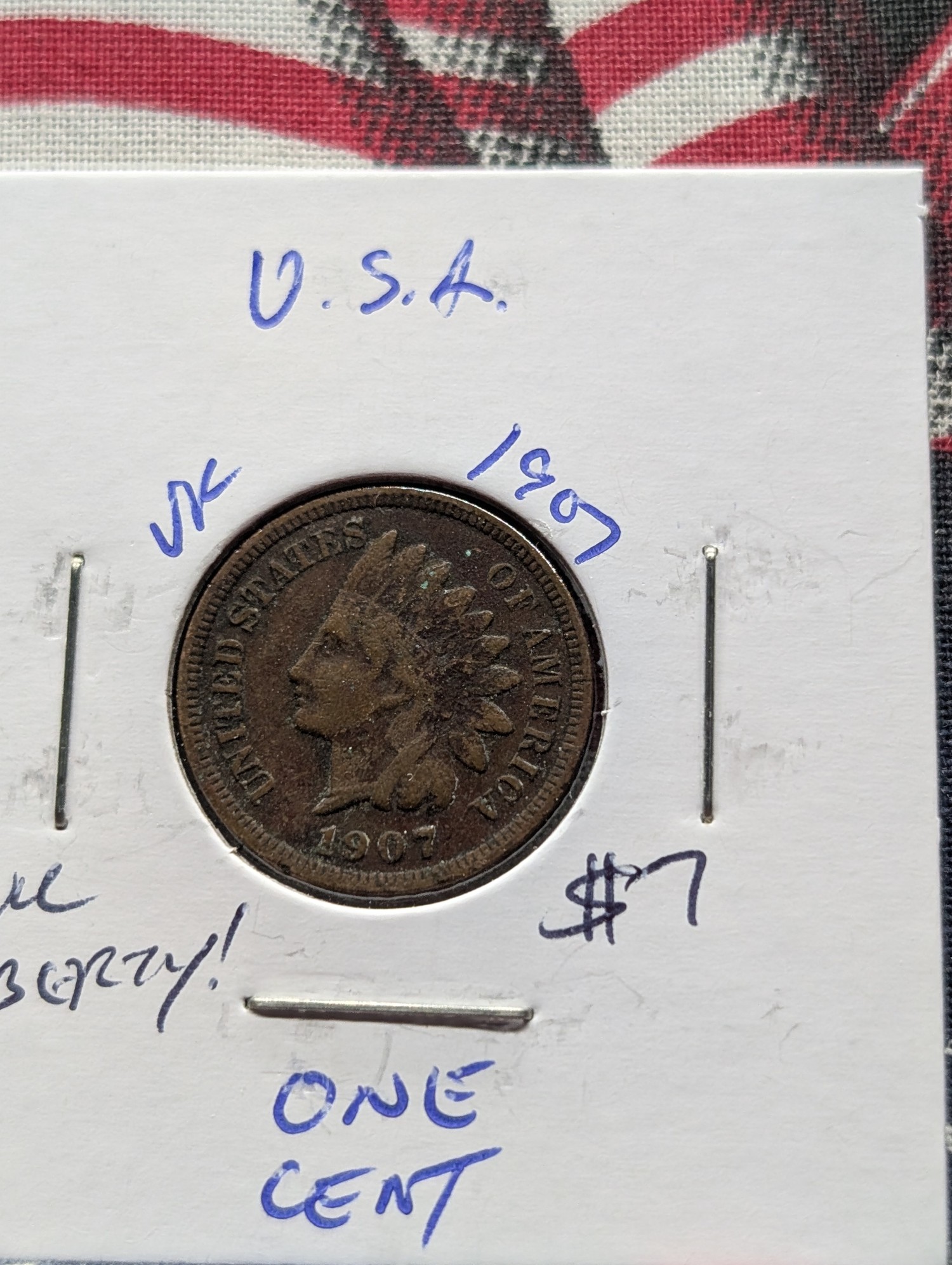 1907 & 1908 Indian Head Cents - Full Liberty w/Diamonds!