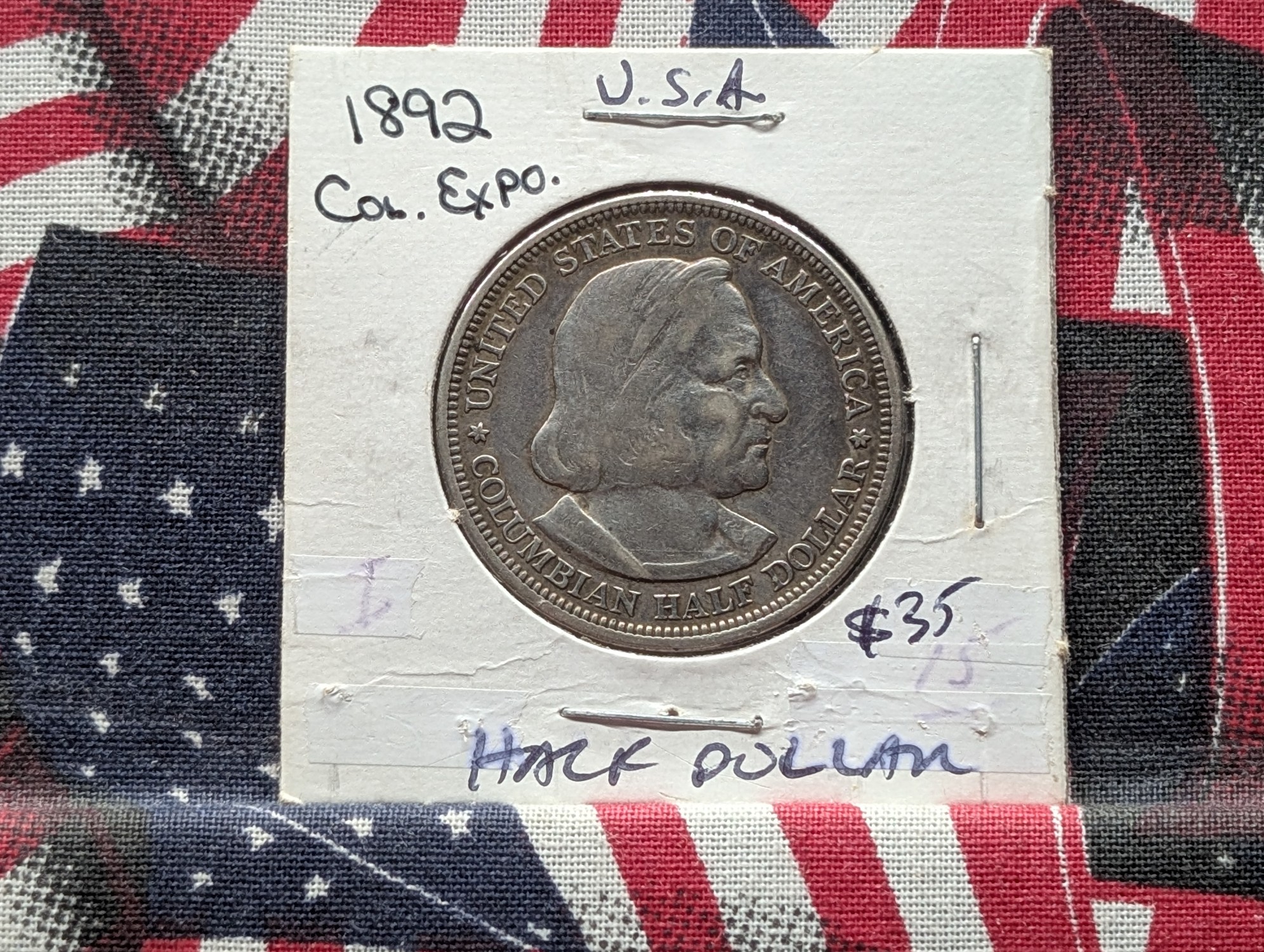 1892 Columbian Exposition Commemorative 90% Silver Half Dollar - Over 130 Years old!