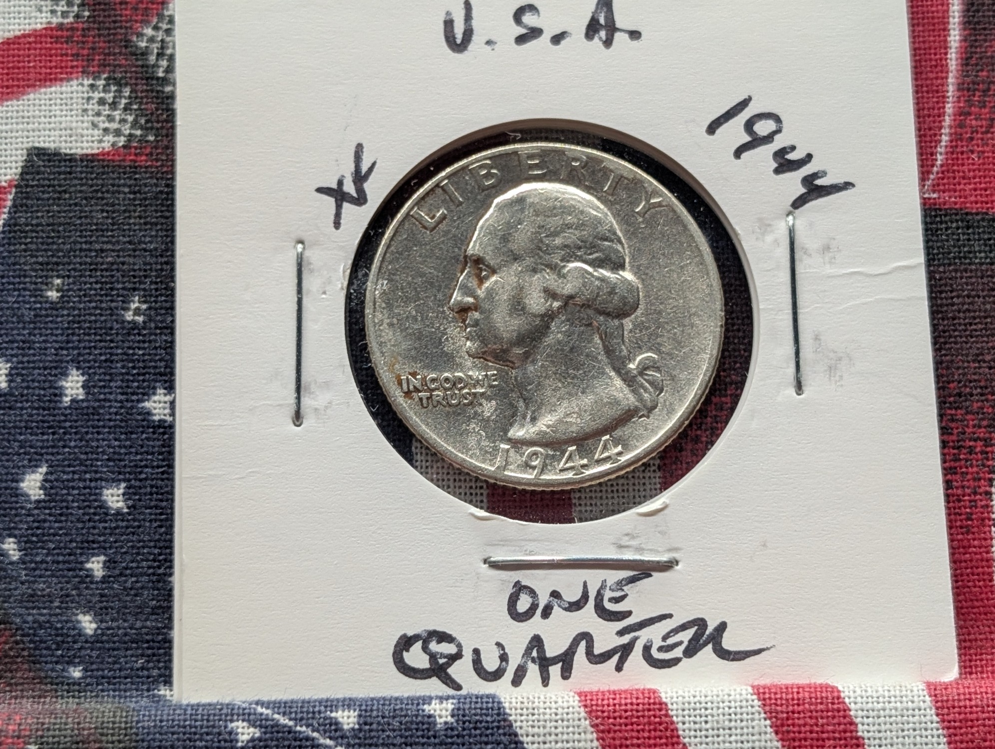 1944 Washington 90% Silver Quarter - WWII Era!