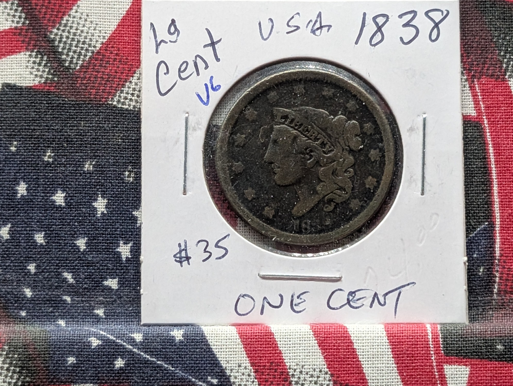 1838? Matron Liberty Head Large Cent - 188 Years Old!