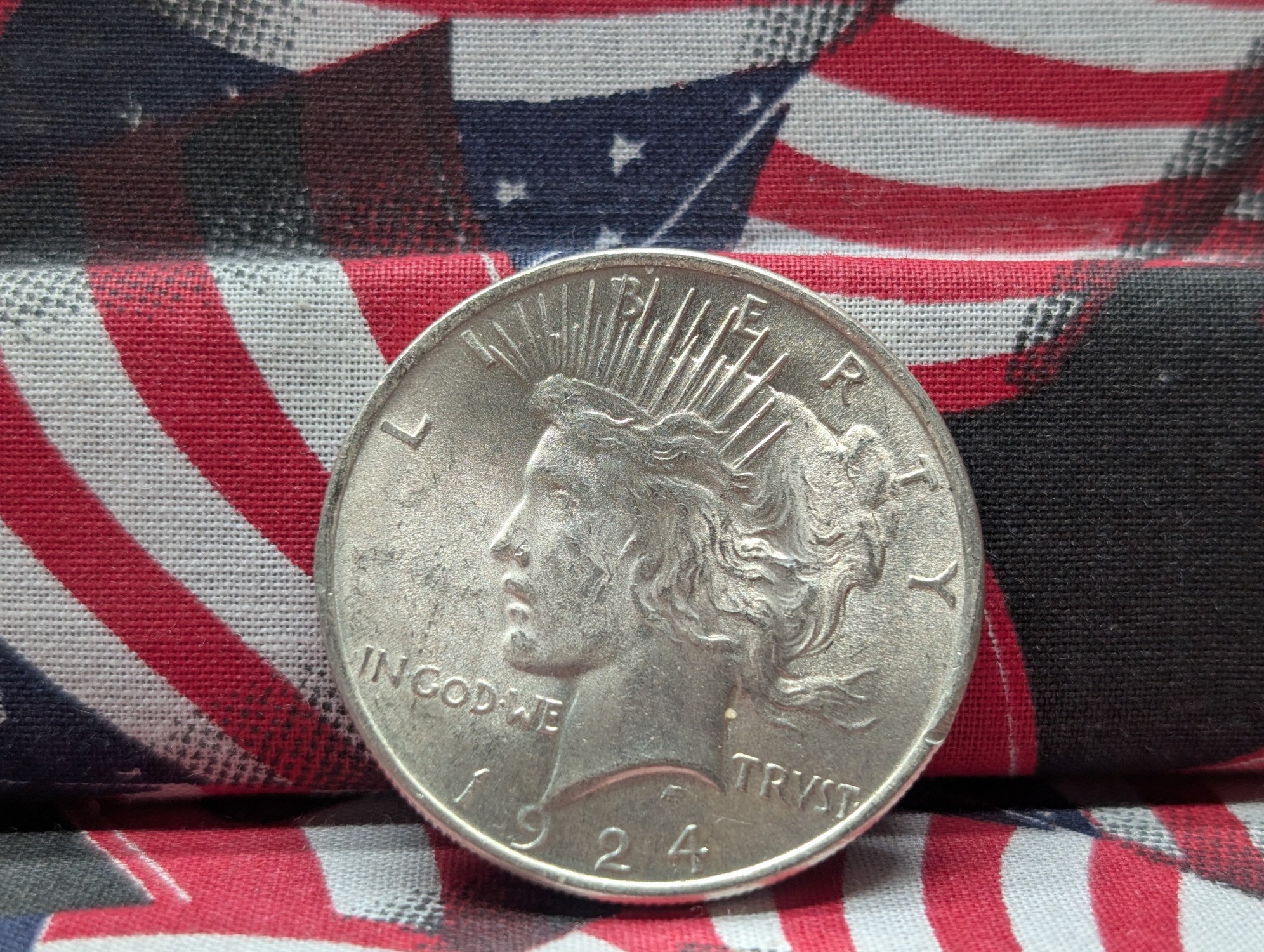 1924 Peace 90% Silver Dollar