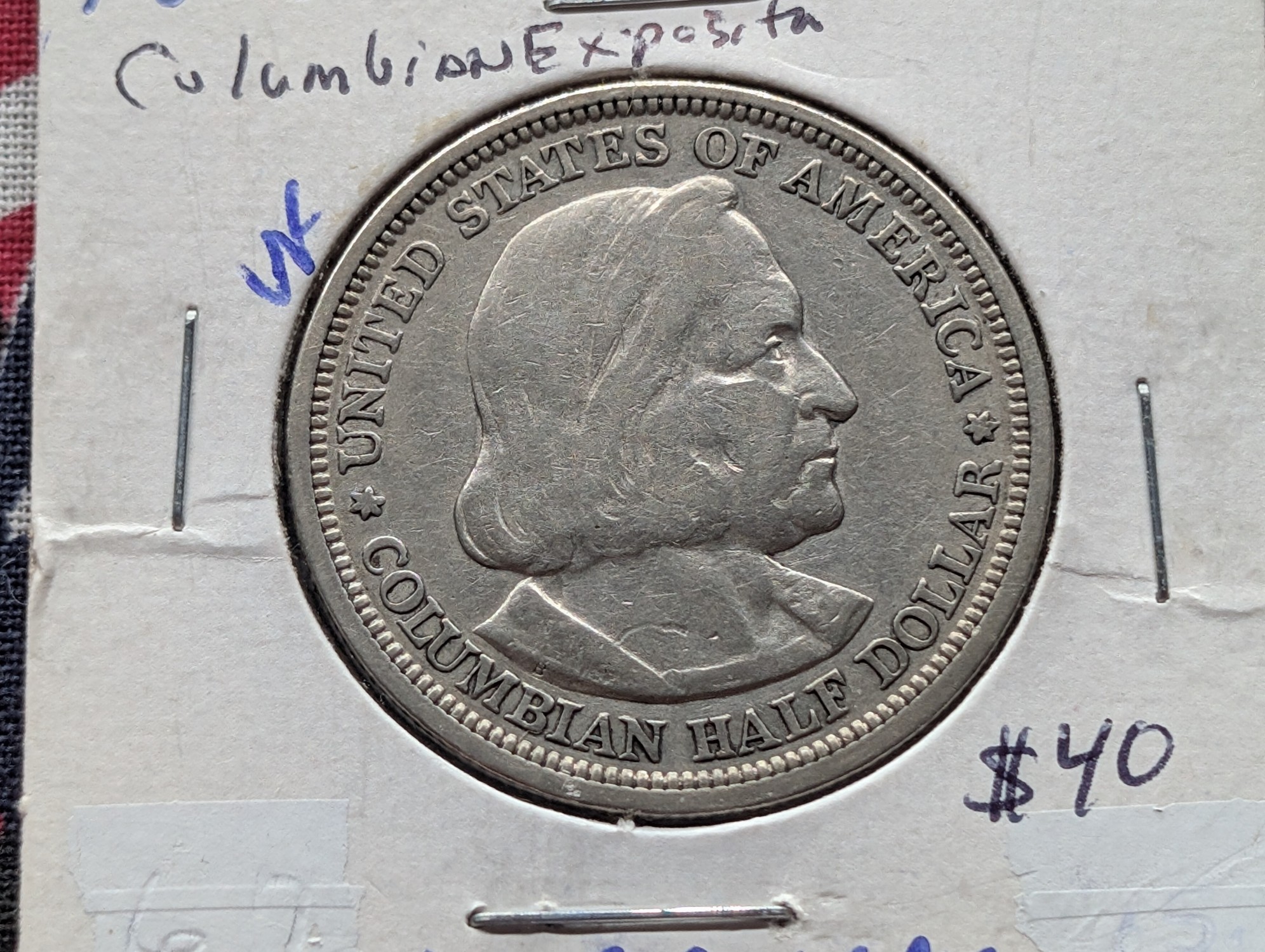 1893 Columbian Exposition Commemorative 90% Silver Half Dollar - Over 130 Years old!