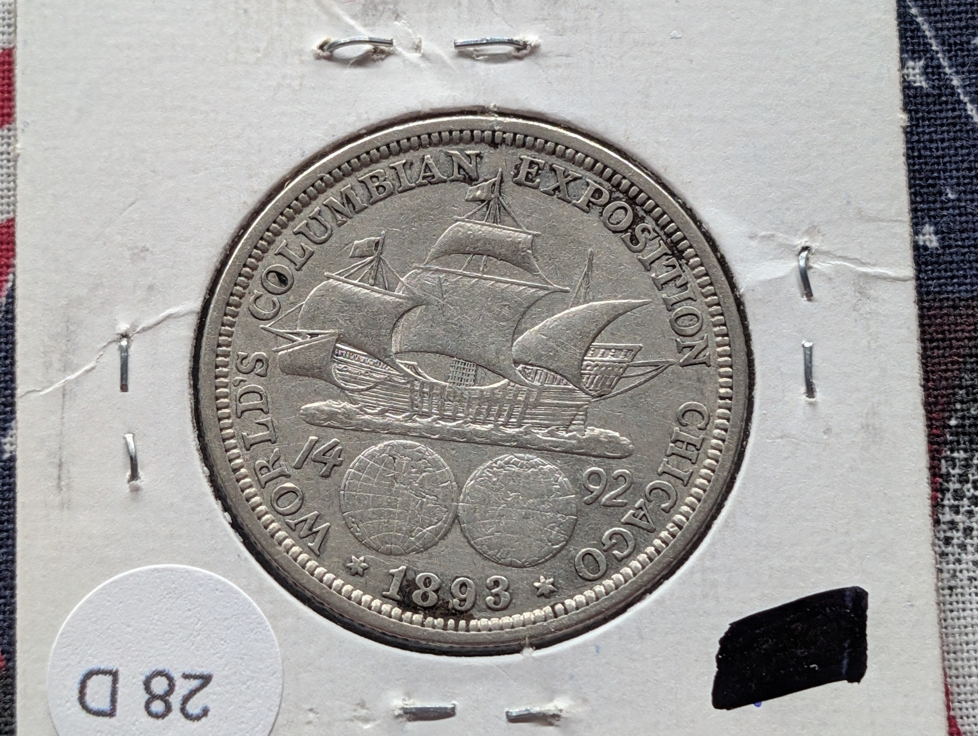 1893 Columbian Exposition Commemorative 90% Silver Half Dollar - Over 130 Years old!