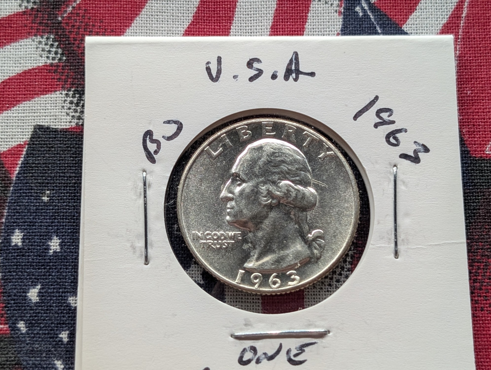 1963 Washington 90% Silver Quarter