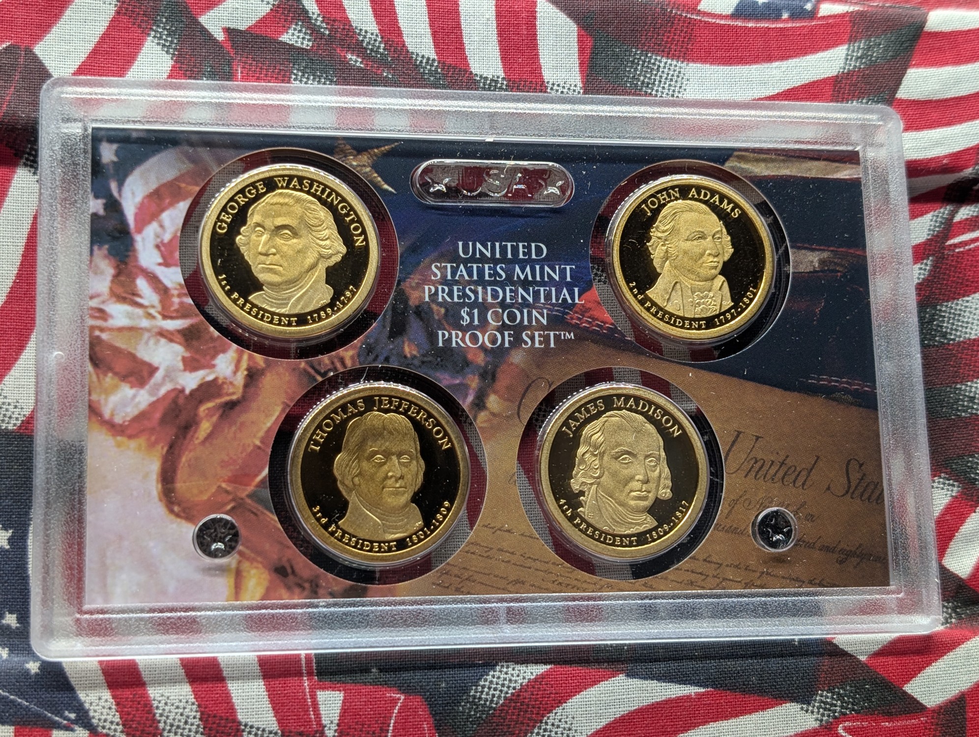 2007-S U.S. Mint Proof Set with State Quarters, Sacagawea Dollar and First Year for Presidential Dollars in OGP w/ COA