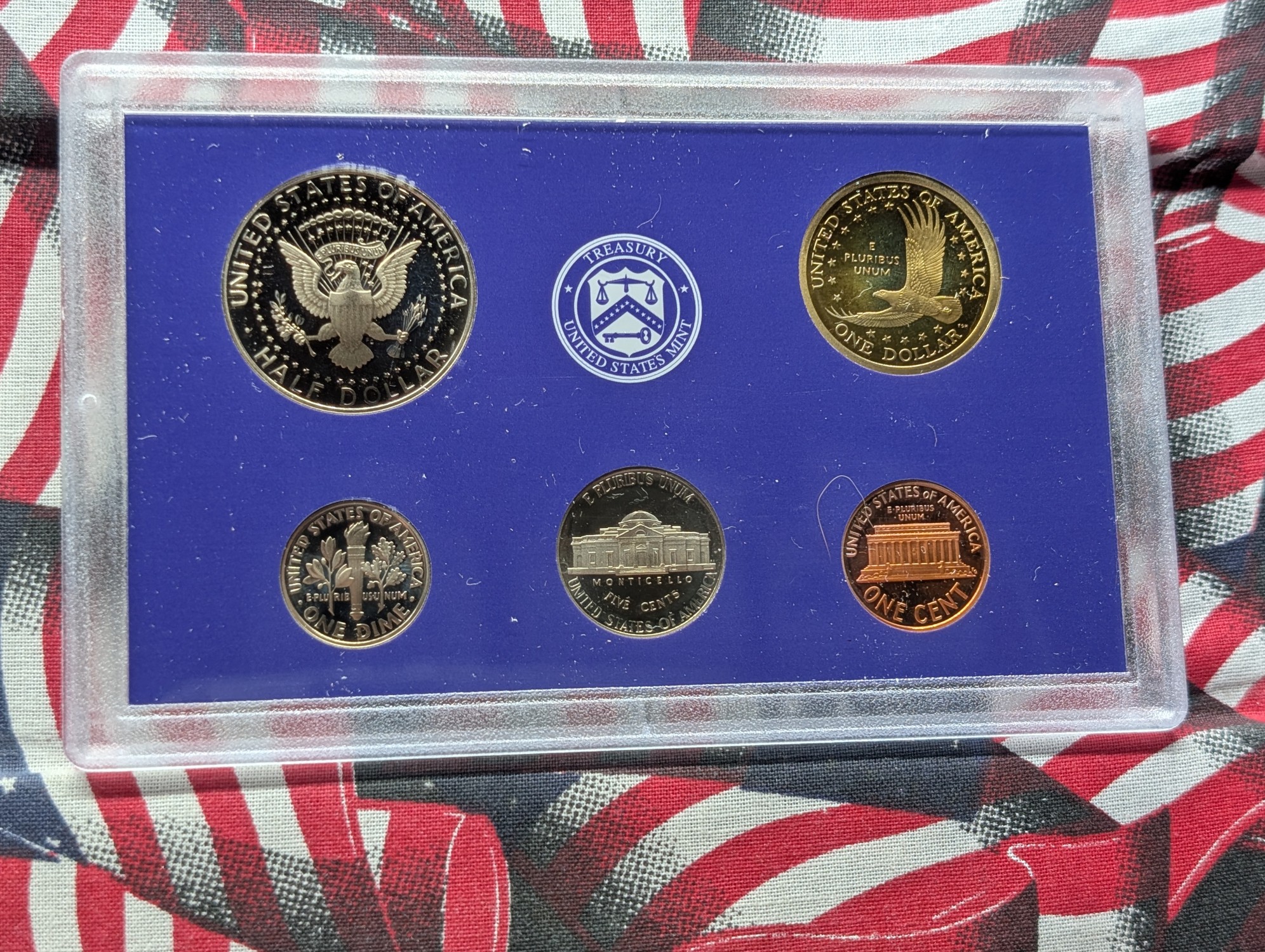 2007-S U.S. Mint Proof Set with State Quarters, Sacagawea Dollar and First Year for Presidential Dollars in OGP w/ COA