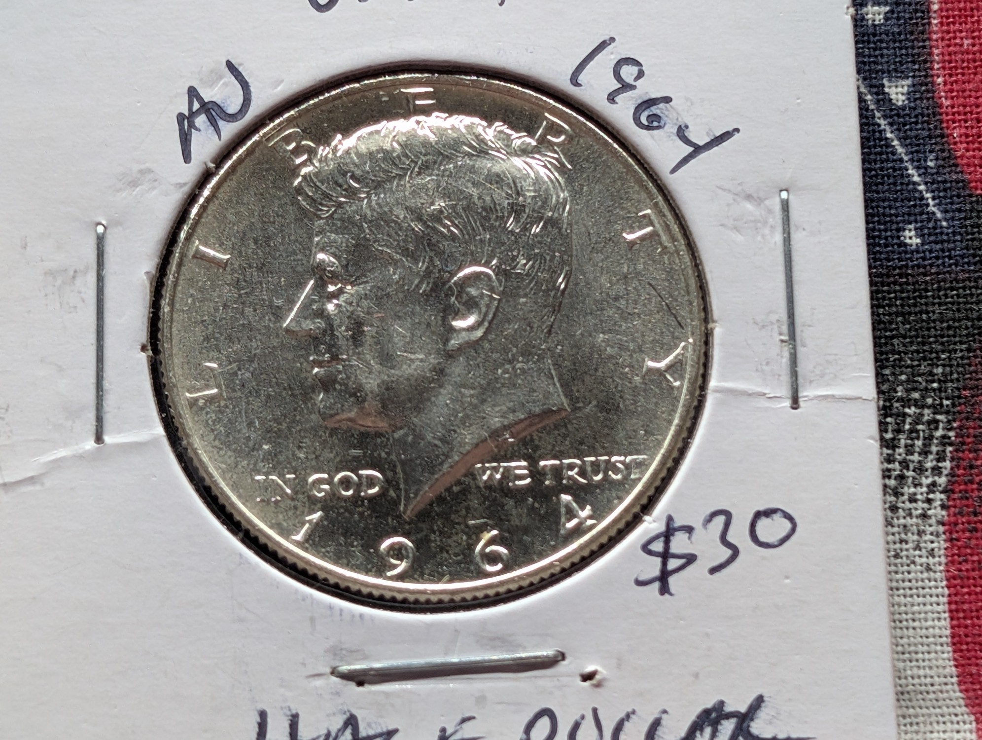 1964 Kennedy 90% Silver Half Dollar