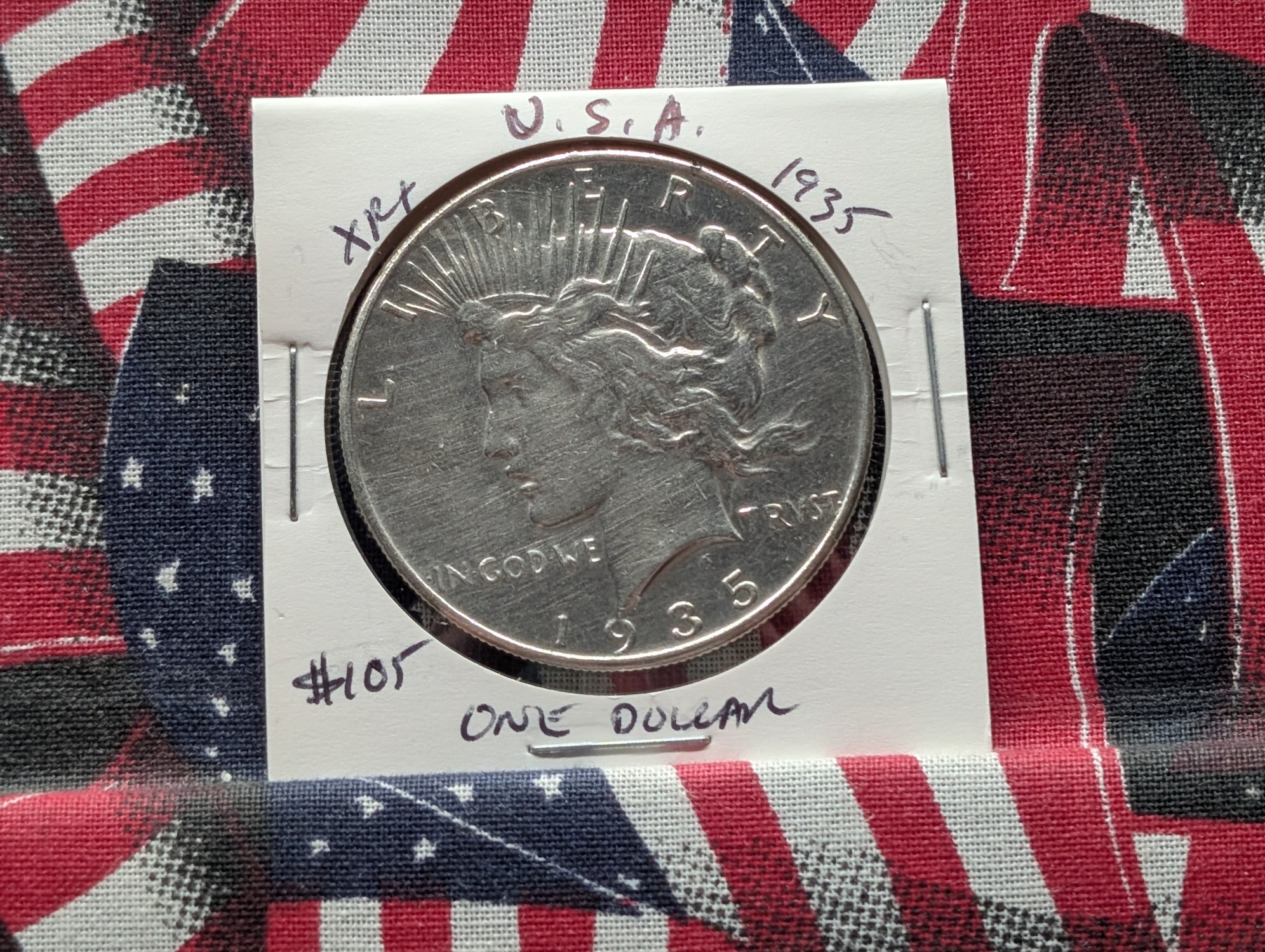1935 Peace 90% Silver Dollar - Last Year!