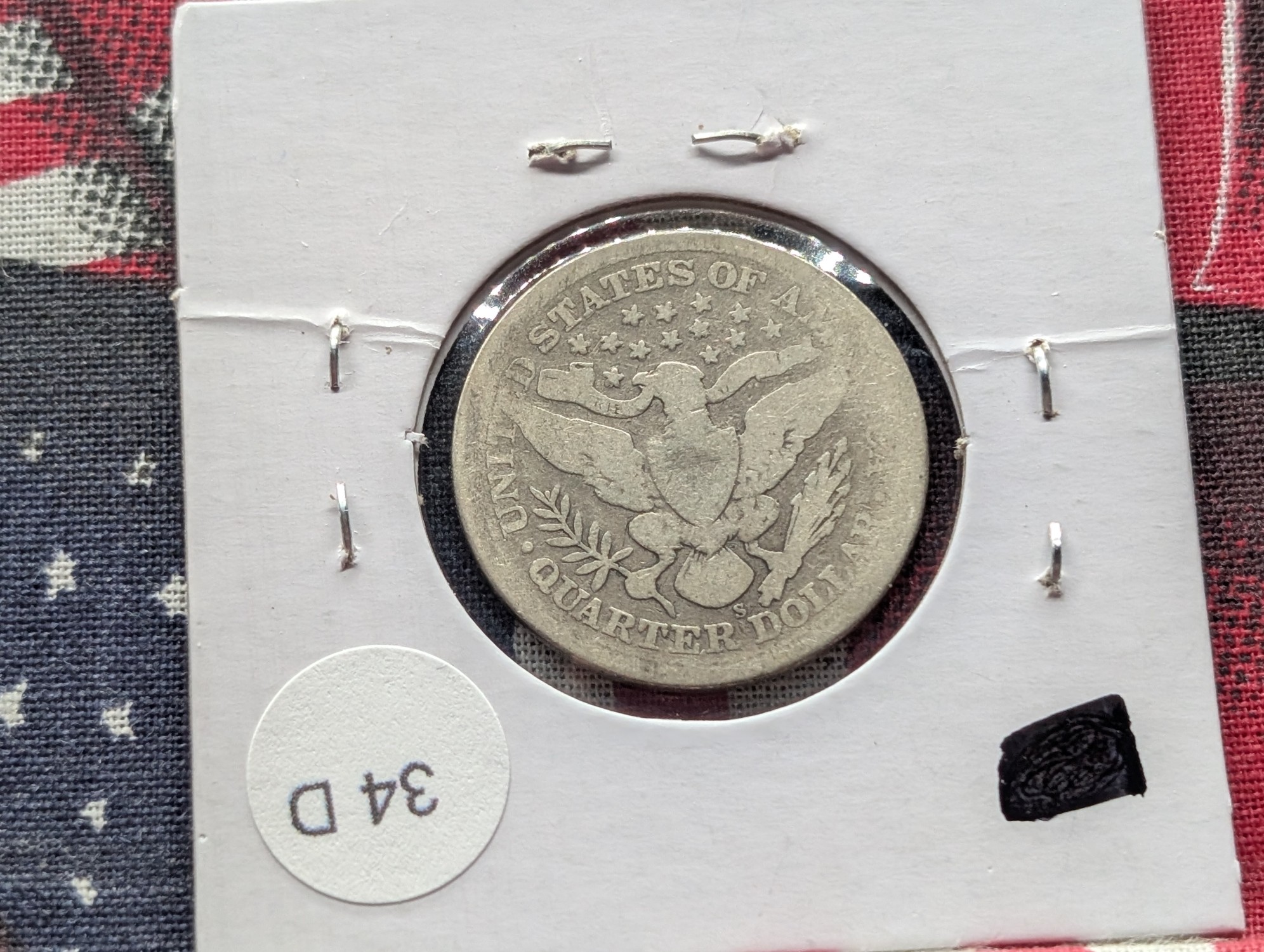1898-S Barber 90% Silver Quarter