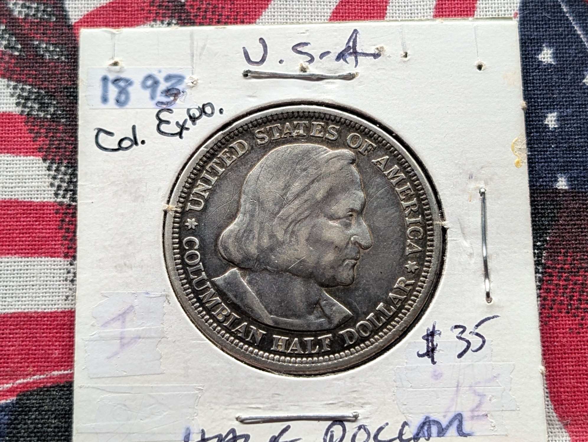 1893 Columbian Exposition Commemorative 90% Silver Half Dollar - Over 130 Years old!