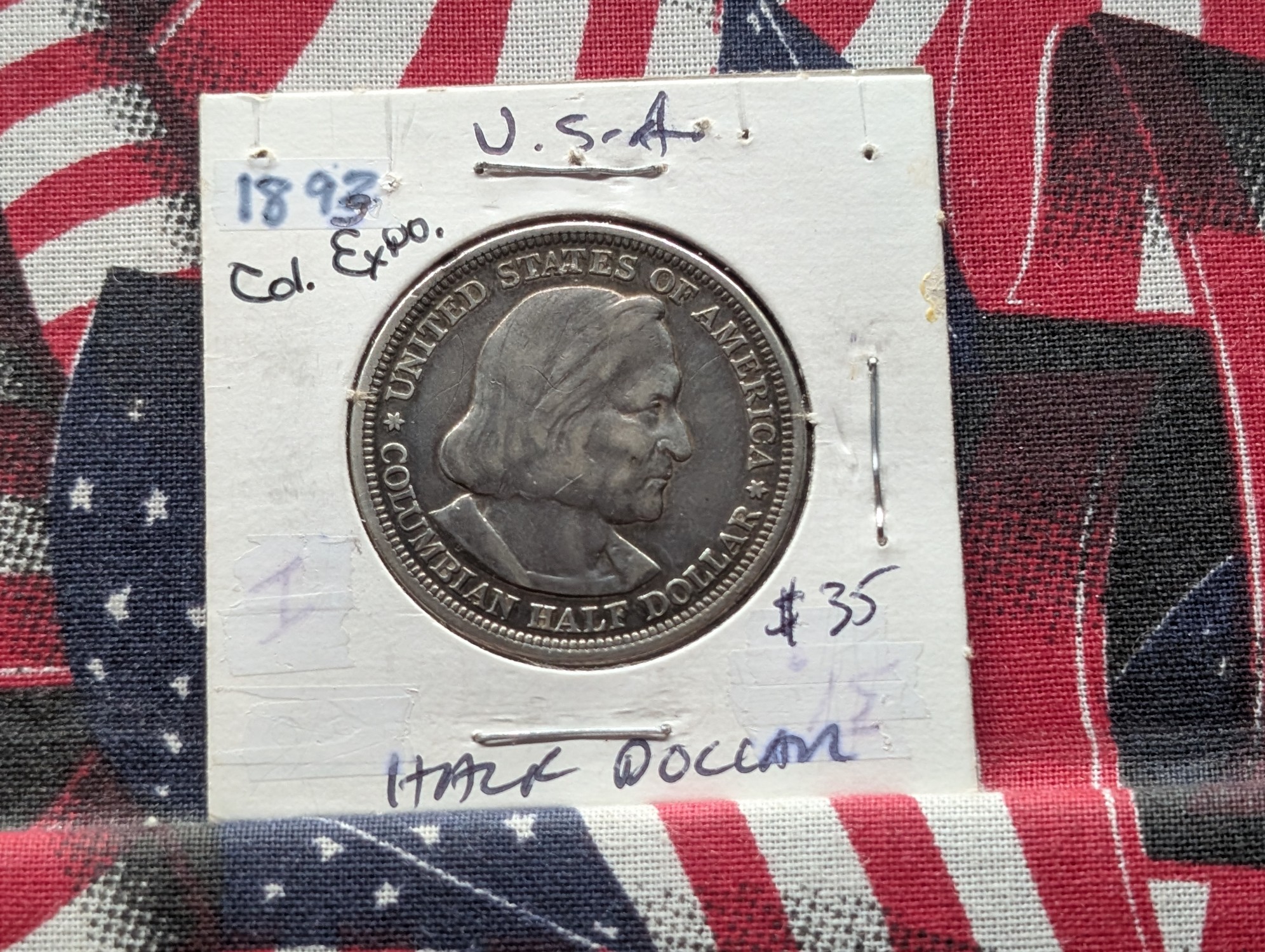 1893 Columbian Exposition Commemorative 90% Silver Half Dollar - Over 130 Years old!