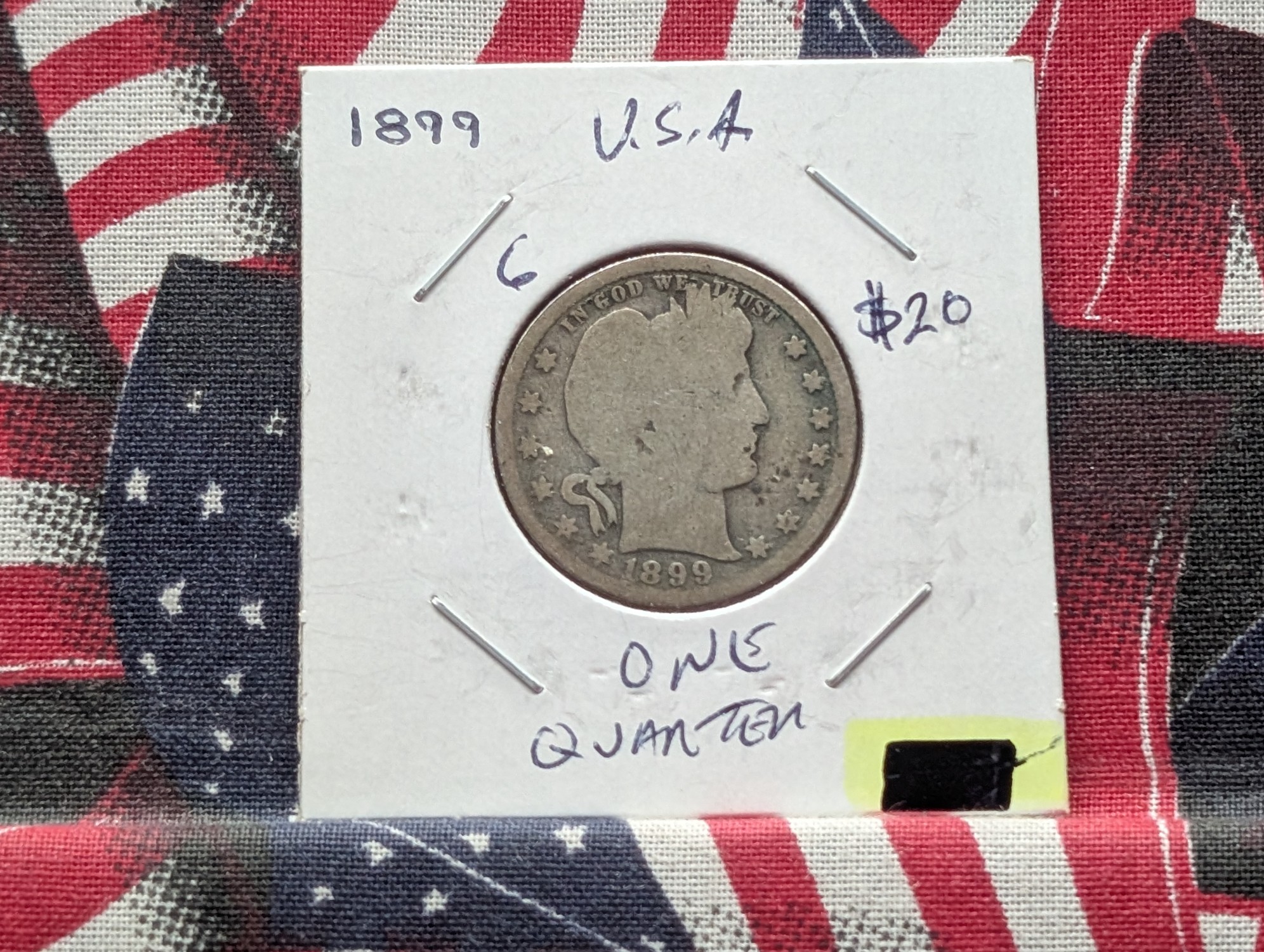 1899 Barber 90% Silver Quarter