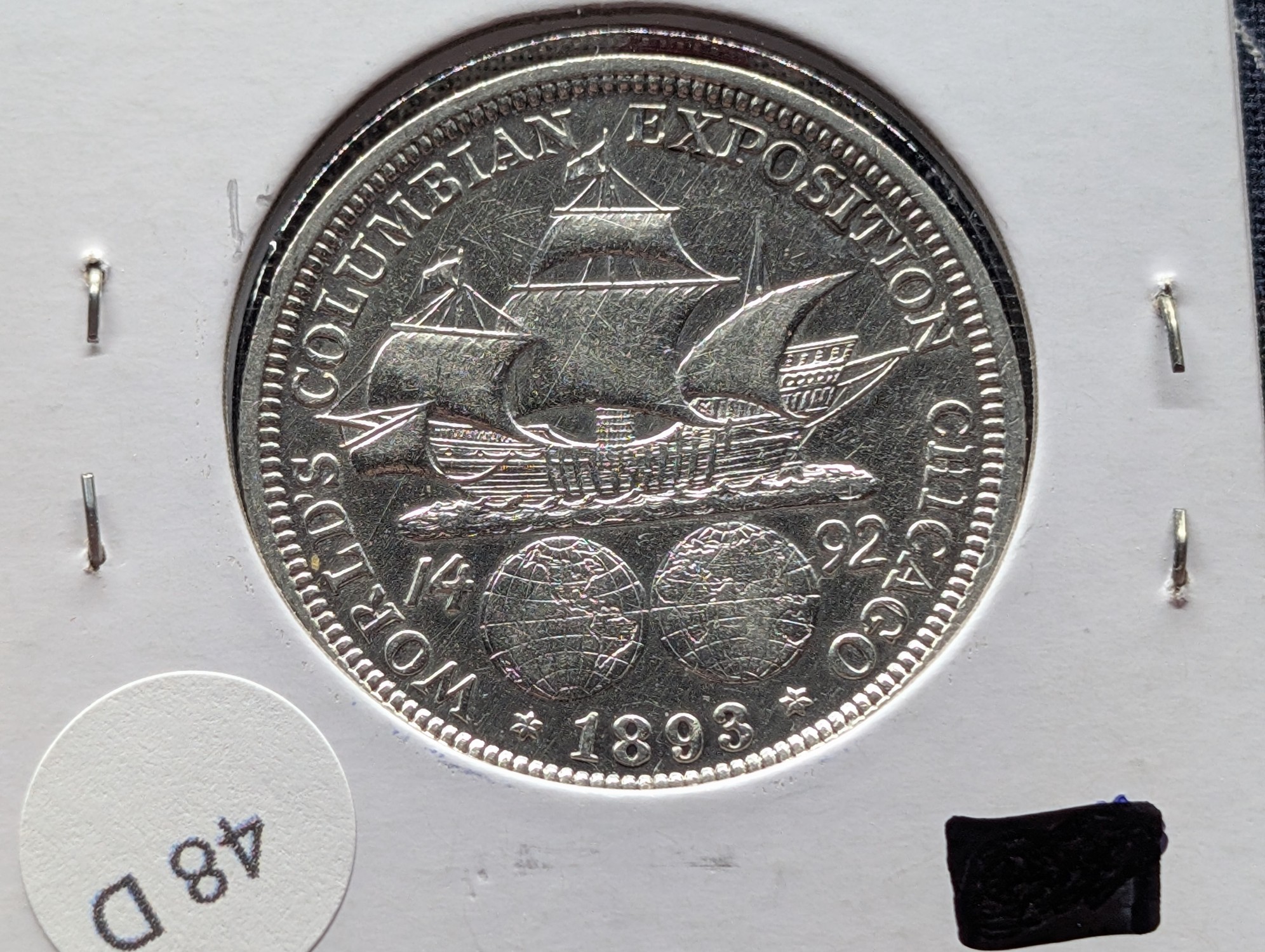 1893 Columbian Exposition Commemorative 90% Silver Half Dollar - Over 130 Years old!