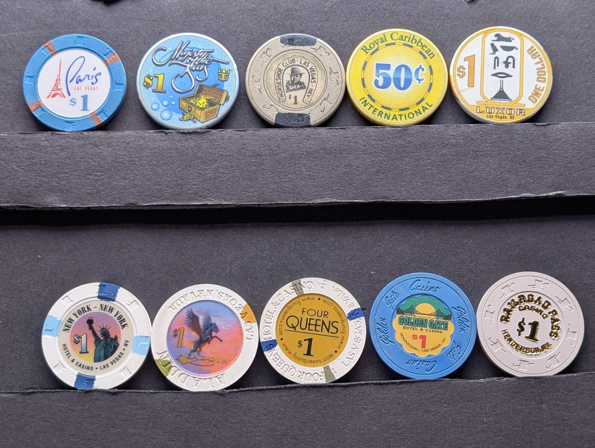 (10) Assorted Las Vegas Casino Chips
