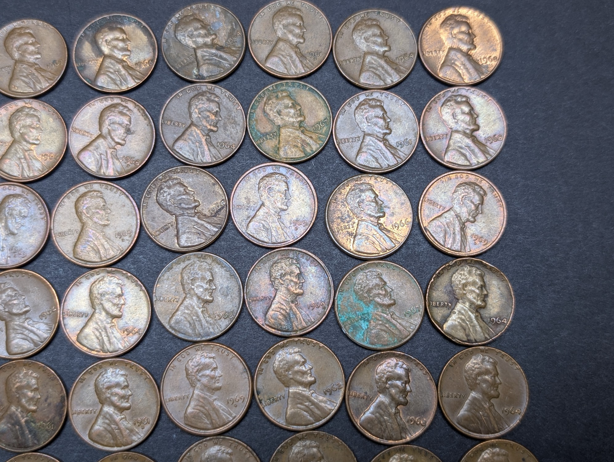 (155) 1960s Lincoln Memorial Cents
