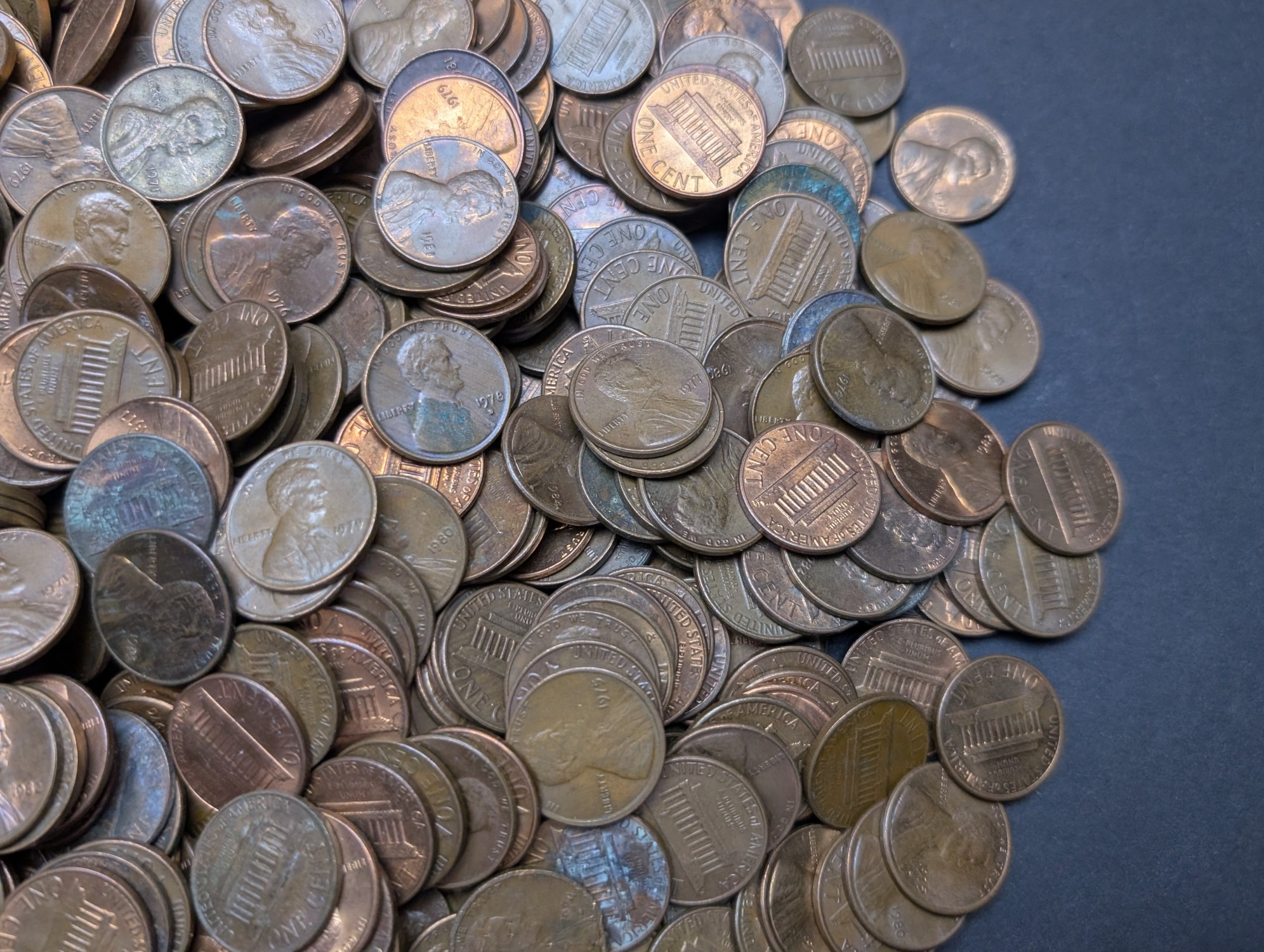 (1,000) Assorted Copper Lincoln Cents