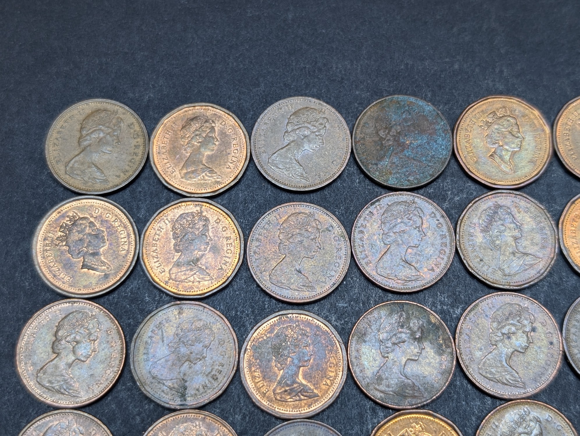 Full Roll of Assorted Canadian Cents, Variety Dates