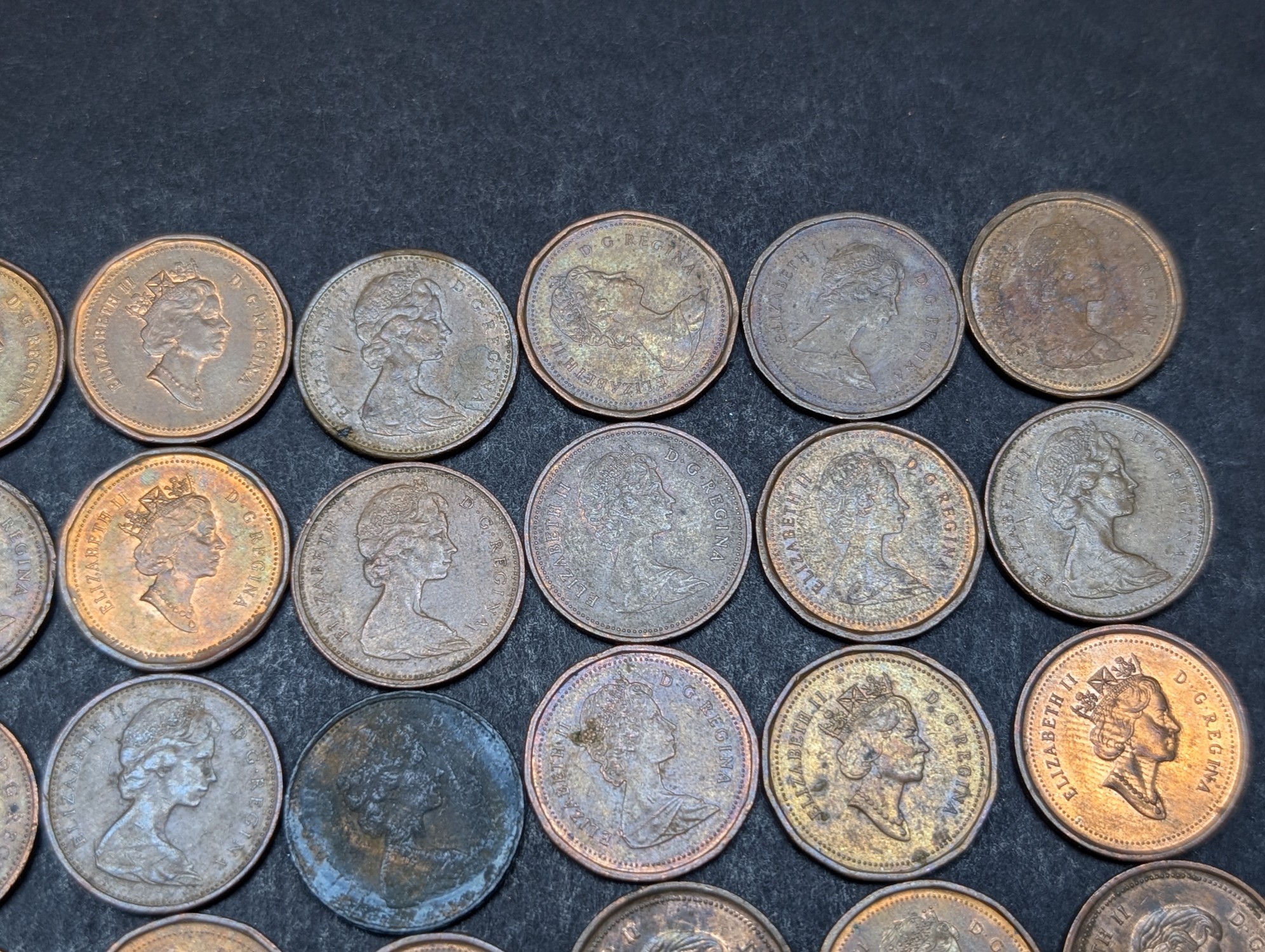 Full Roll of Assorted Canadian Cents, Variety Dates