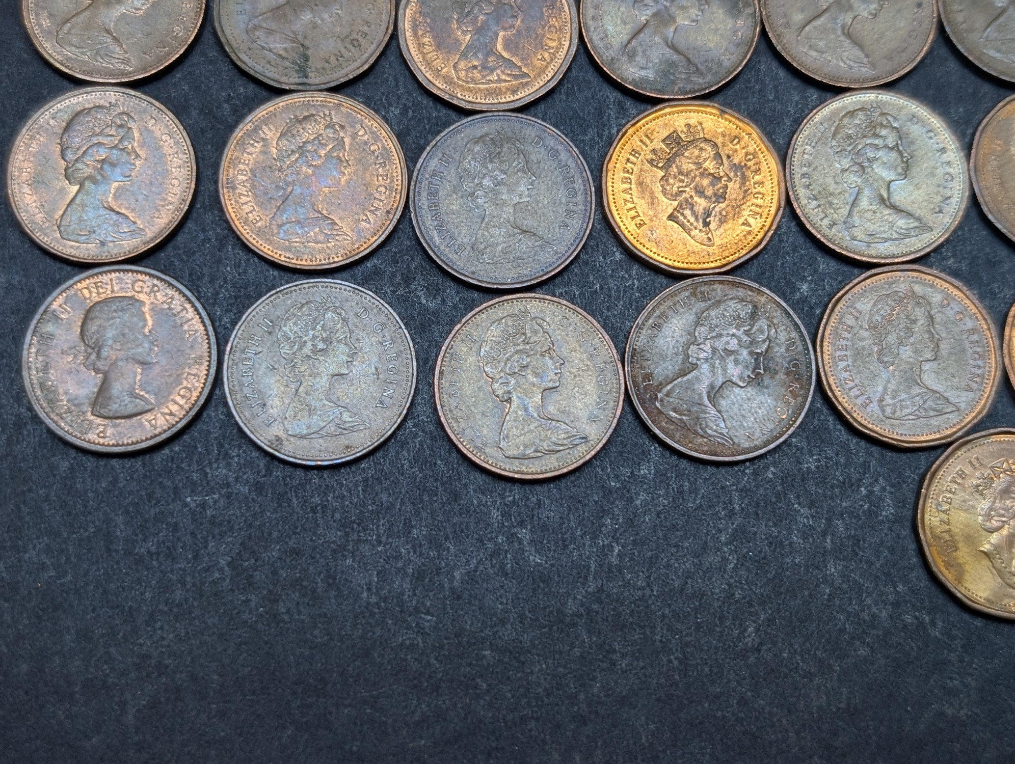 Full Roll of Assorted Canadian Cents, Variety Dates