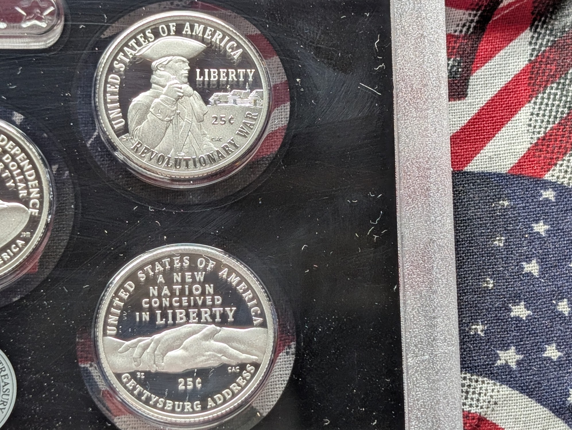 2026-S United States Semiquincentennial .999 Silver 5 Quarter Set, No Box Or COA