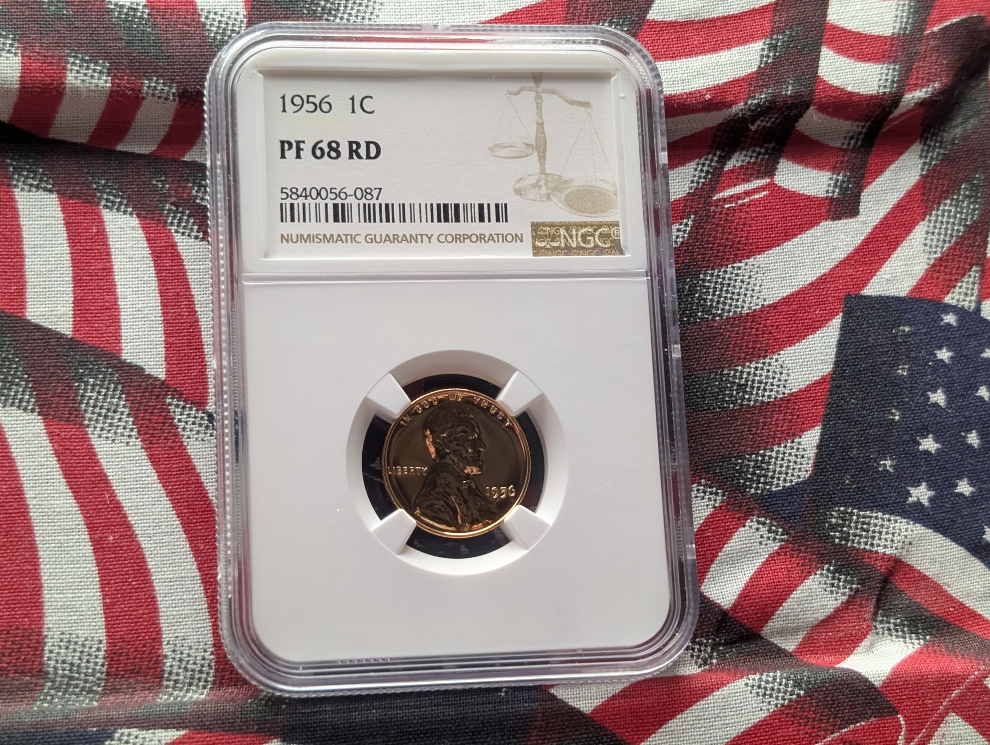 1956 Lincoln Wheat Cent NGC PF 68 RD