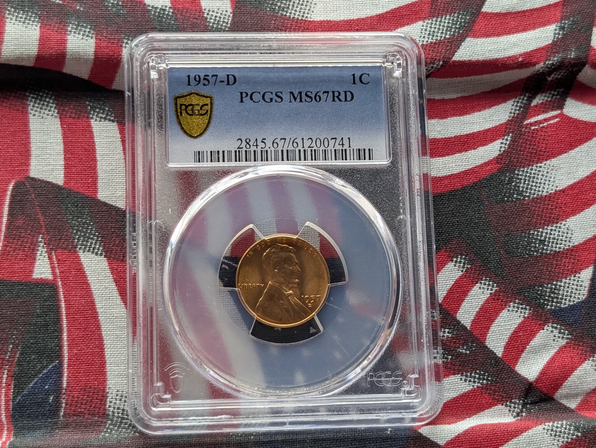 1957-D Lincoln Wheat Cent PCGS MS67 RD