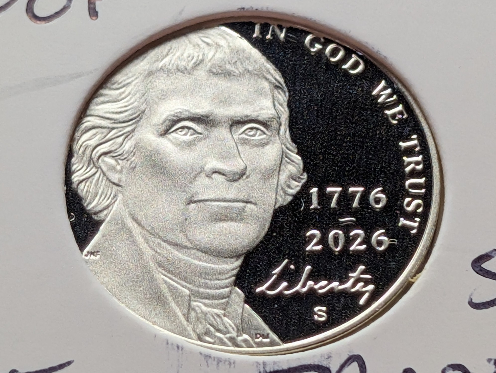 2026-S United States Semiquincentennial Proof Jefferson Nickel From Silver Proof Set