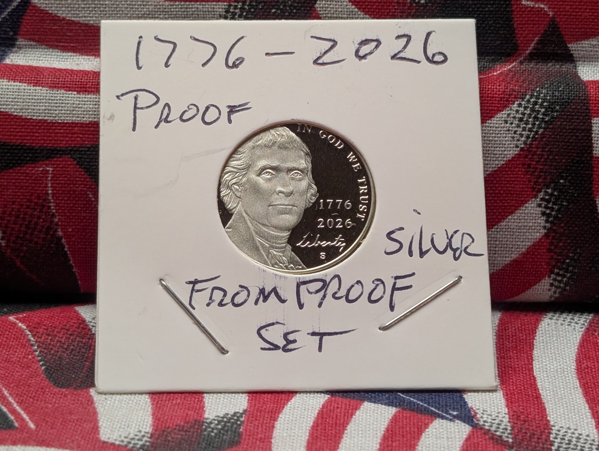 2026-S United States Semiquincentennial Proof Jefferson Nickel From Silver Proof Set