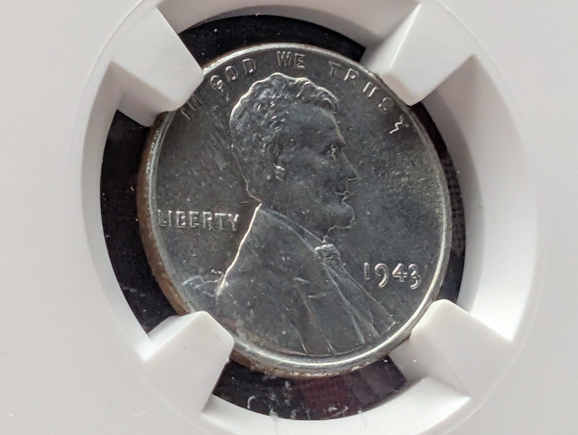 1943 Lincoln Steel Wheat Cent NGC MS67