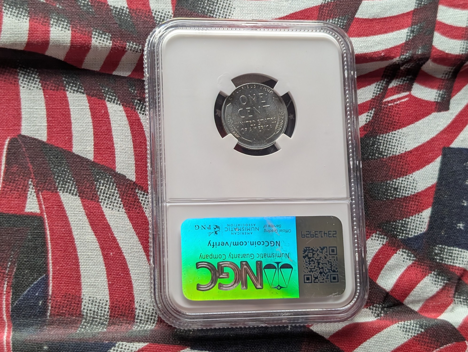 1943 Lincoln Steel Wheat Cent NGC MS67