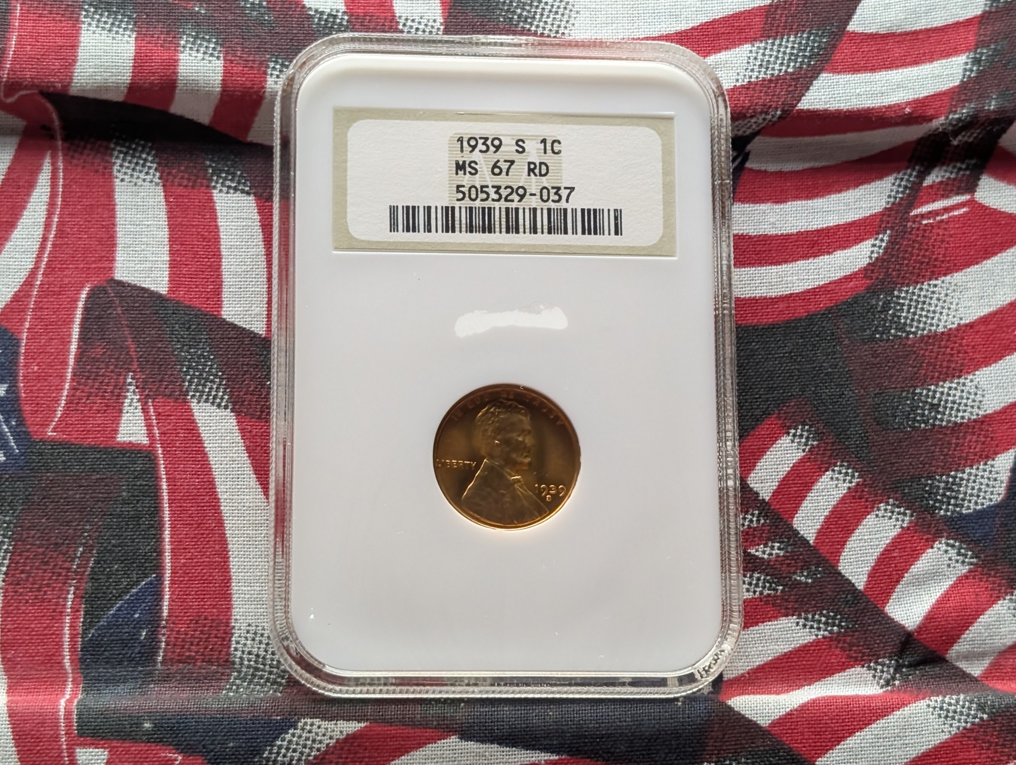 1939-S Lincoln Wheat Cent NGC MS67 RD