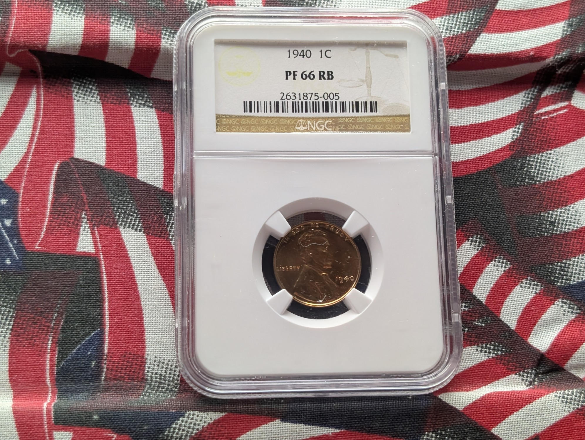 1940 Lincoln Wheat Cent NGC PF66 RB