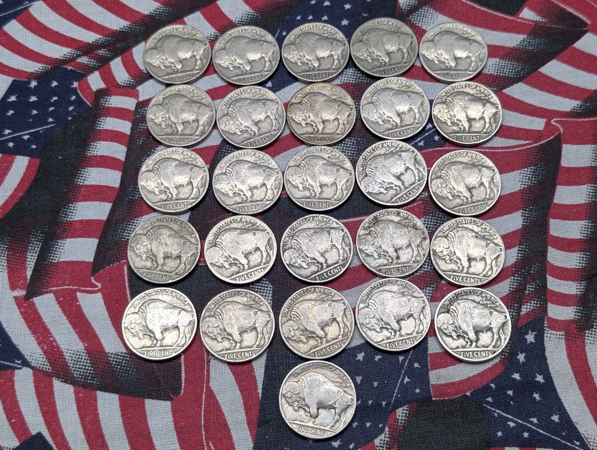 (26) 1936/1937 Indian Head Buffalo Nickels
