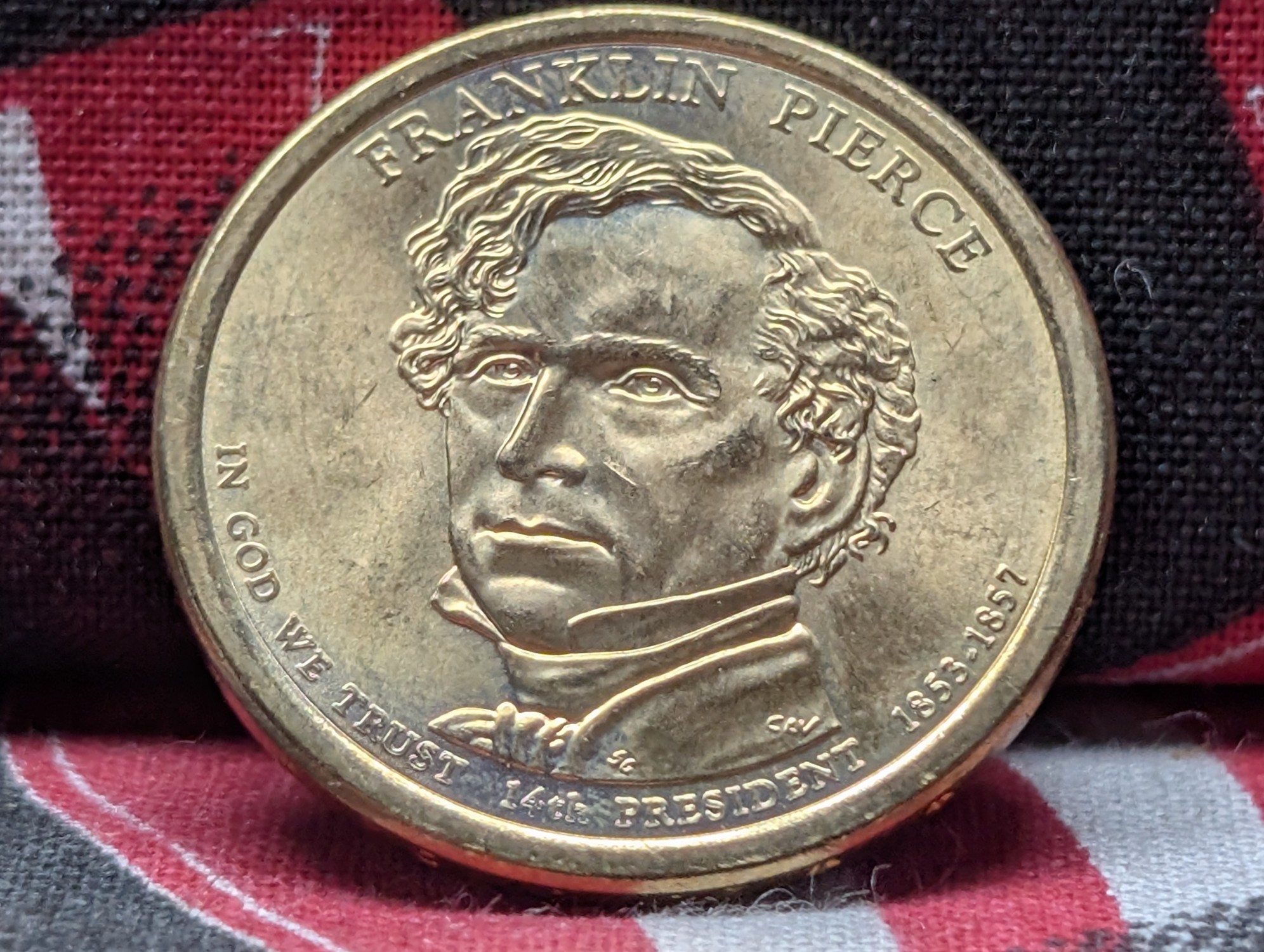 2010-D Franklin Pierce Presidential Dollar - Position A - Uncirculated bought directly from the US mint when released.